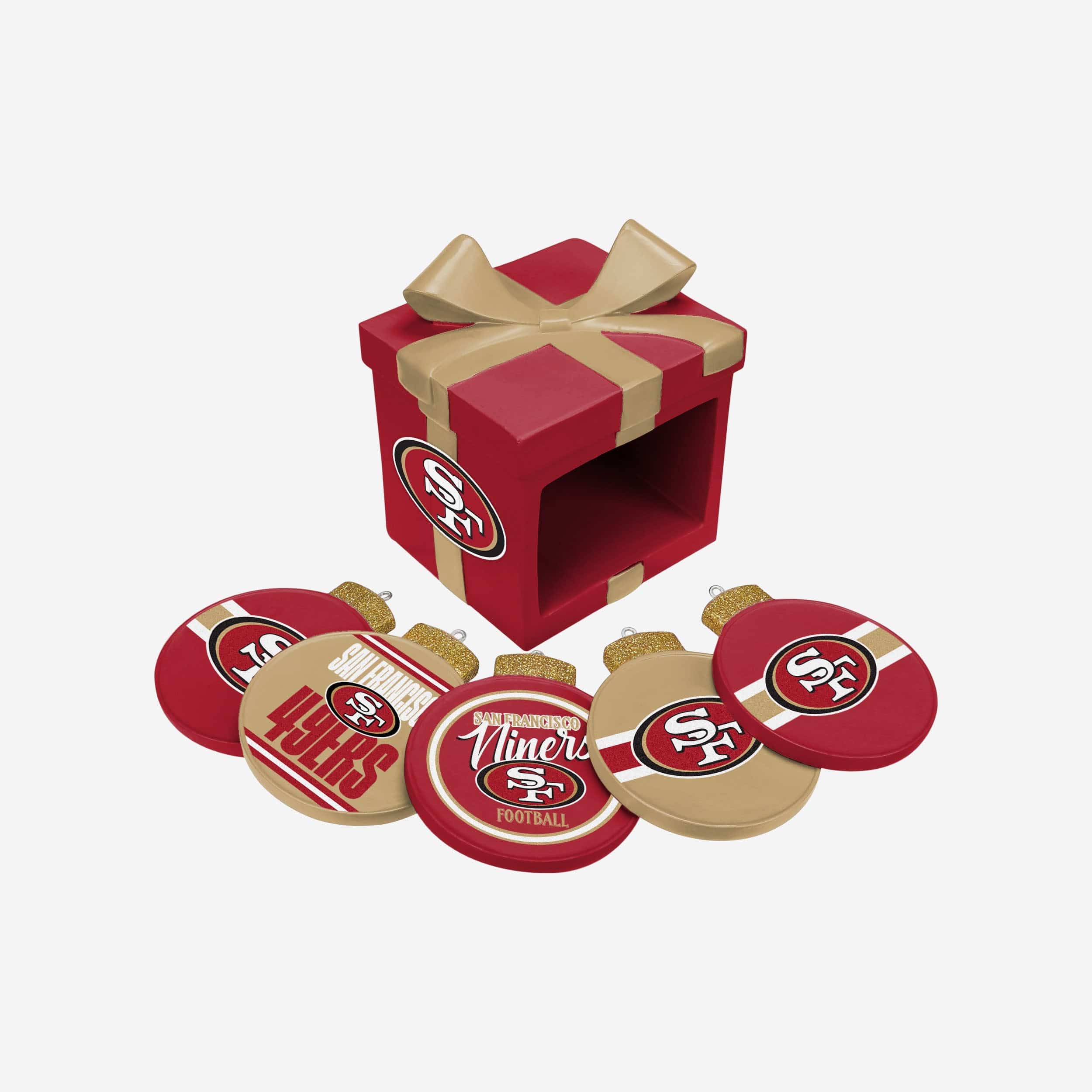 San Francisco 49ers Holiday 5 Pack Coaster Set - Image 3
