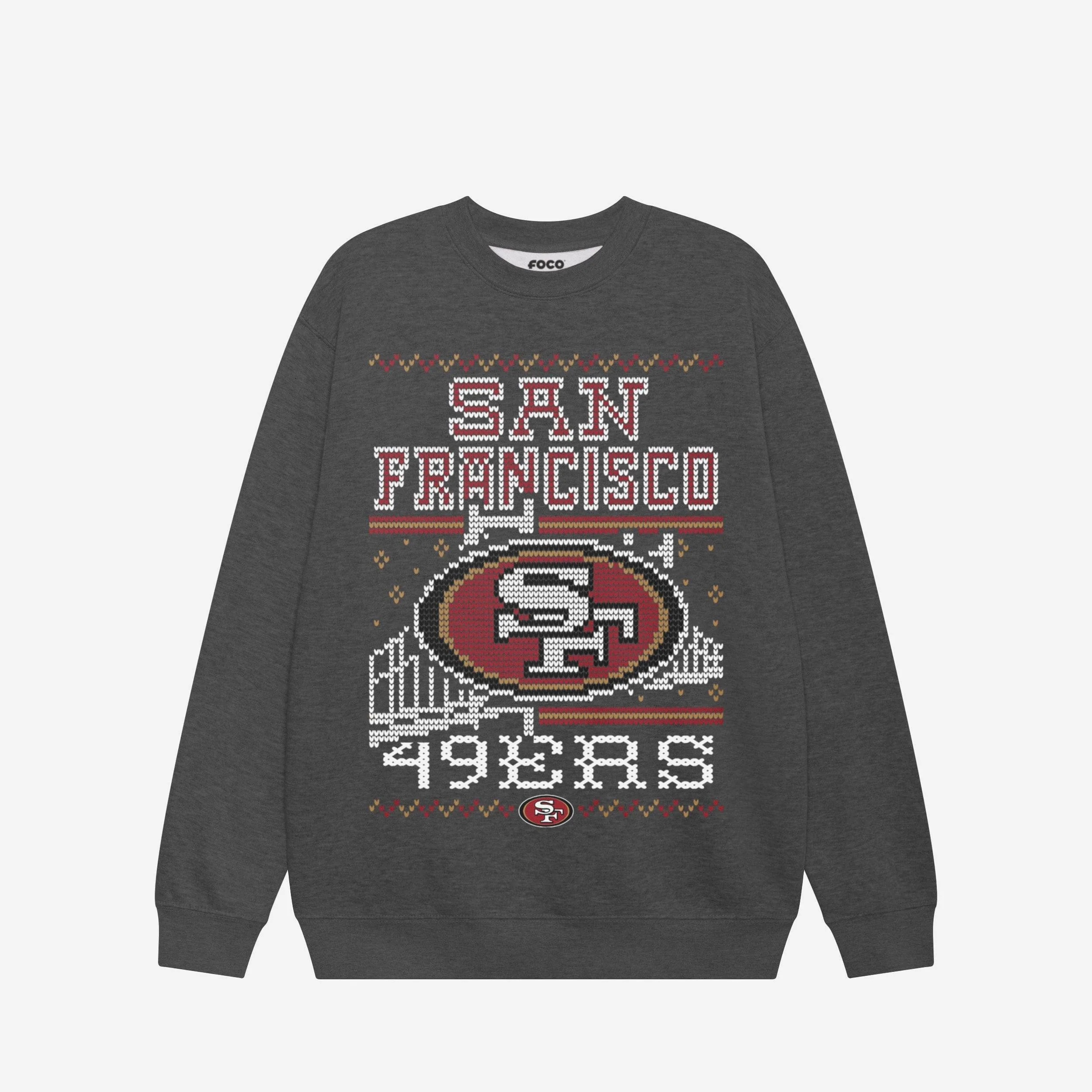 San Francisco 49ers Holiday Crew Neck Sweatshirt