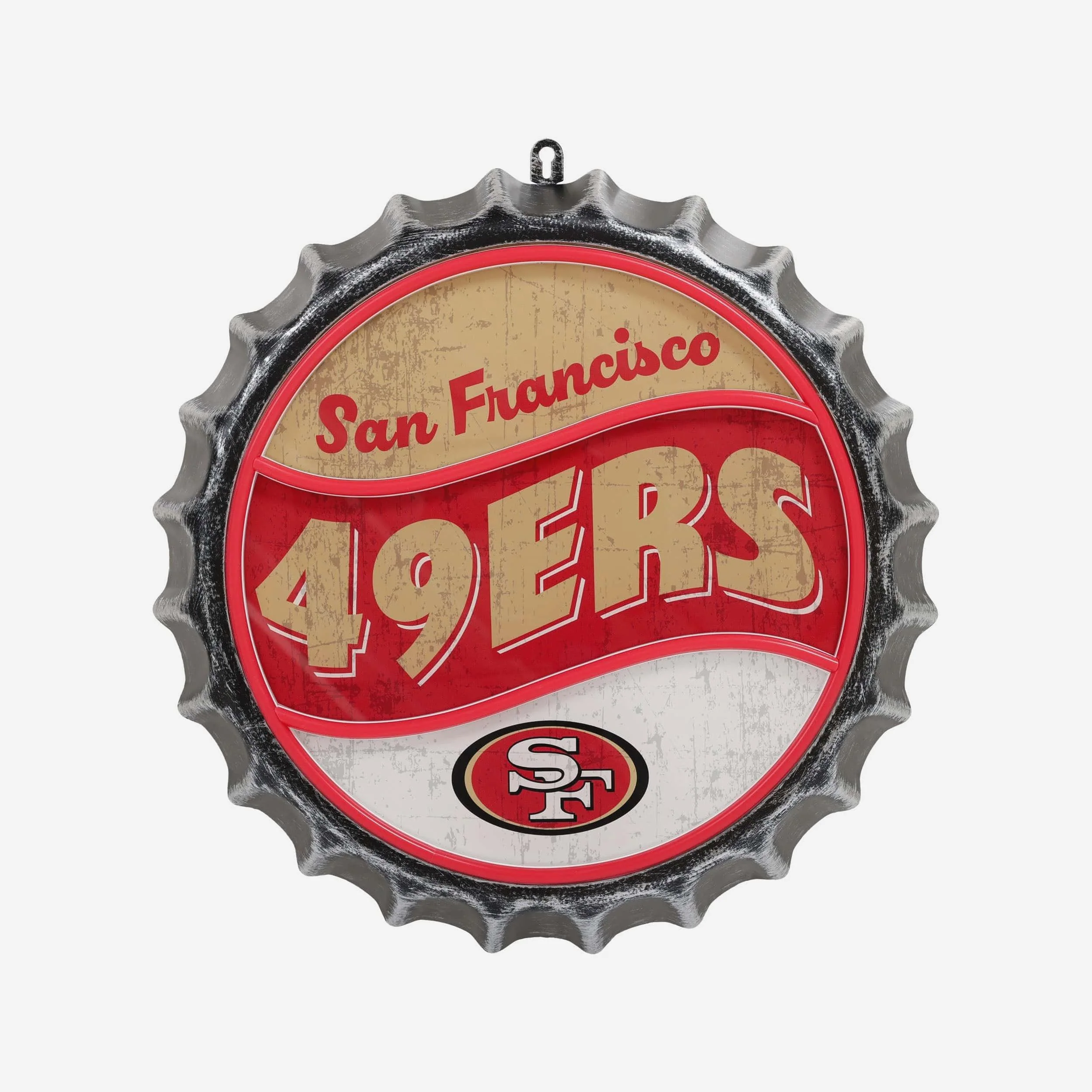 San Francisco 49ers LED Neon Backlit Bottle Cap Wall Sign