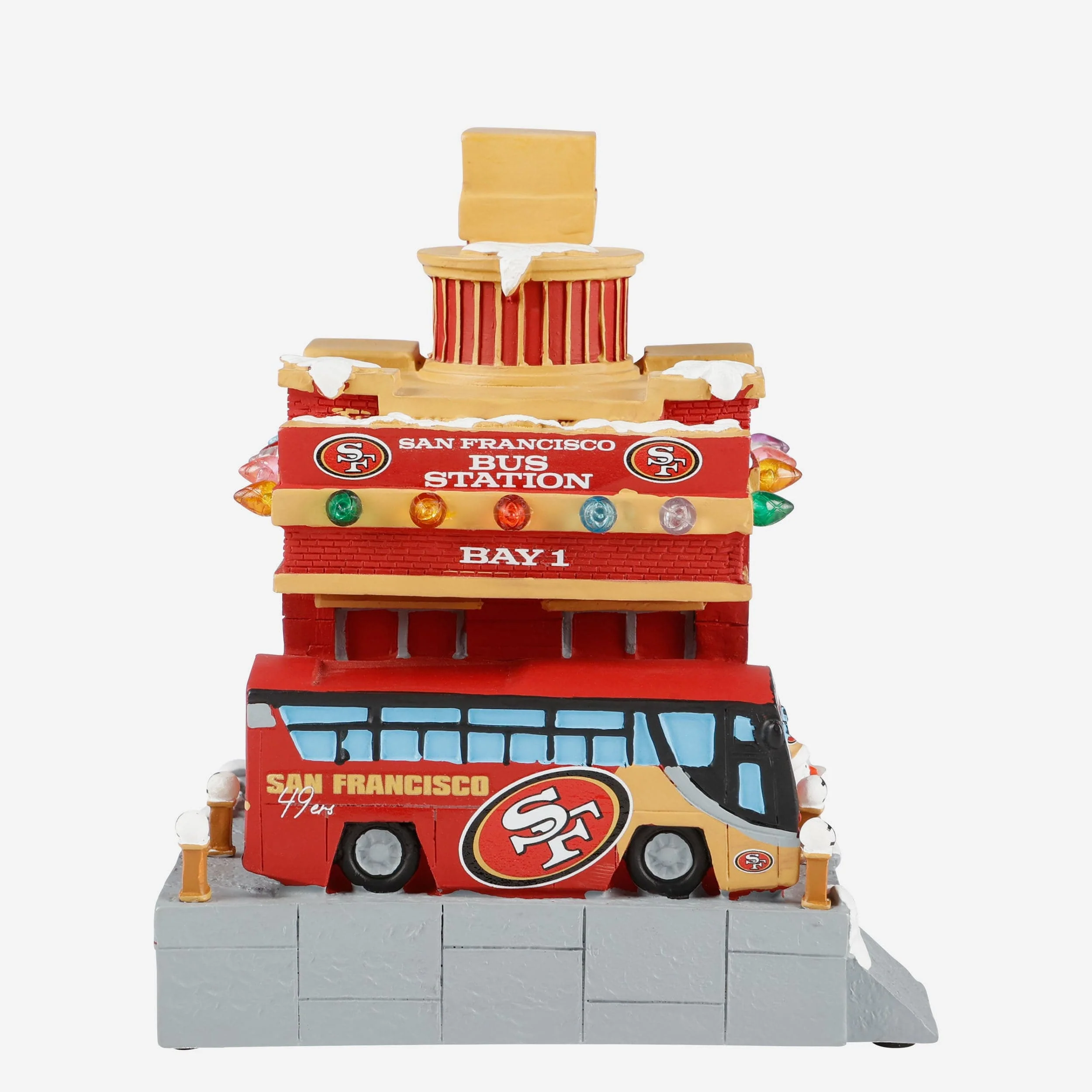 San Francisco 49ers Light Up Resin Team Bus Station - Image 3