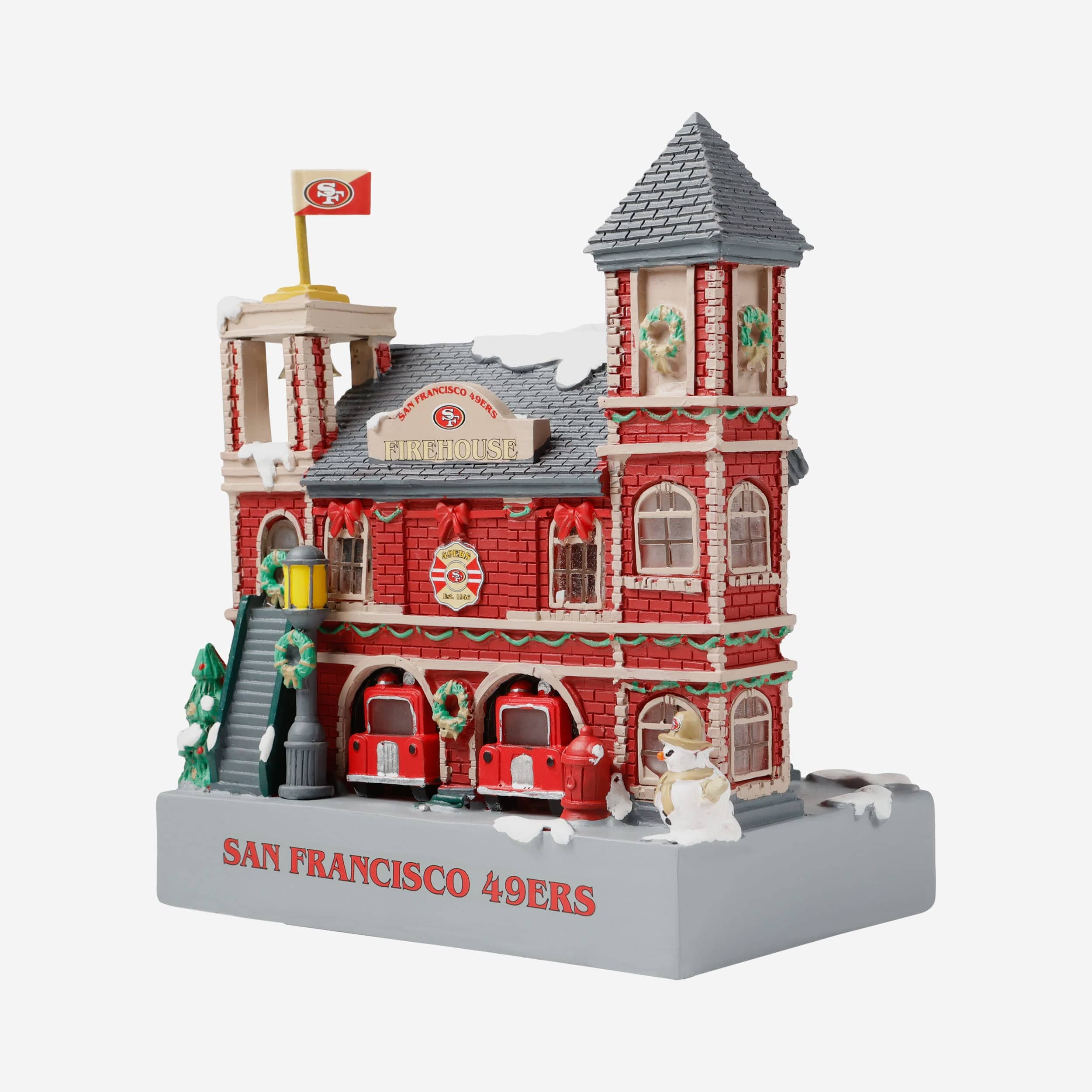 San Francisco 49ers Light Up Resin Team Firehouse - Image 4
