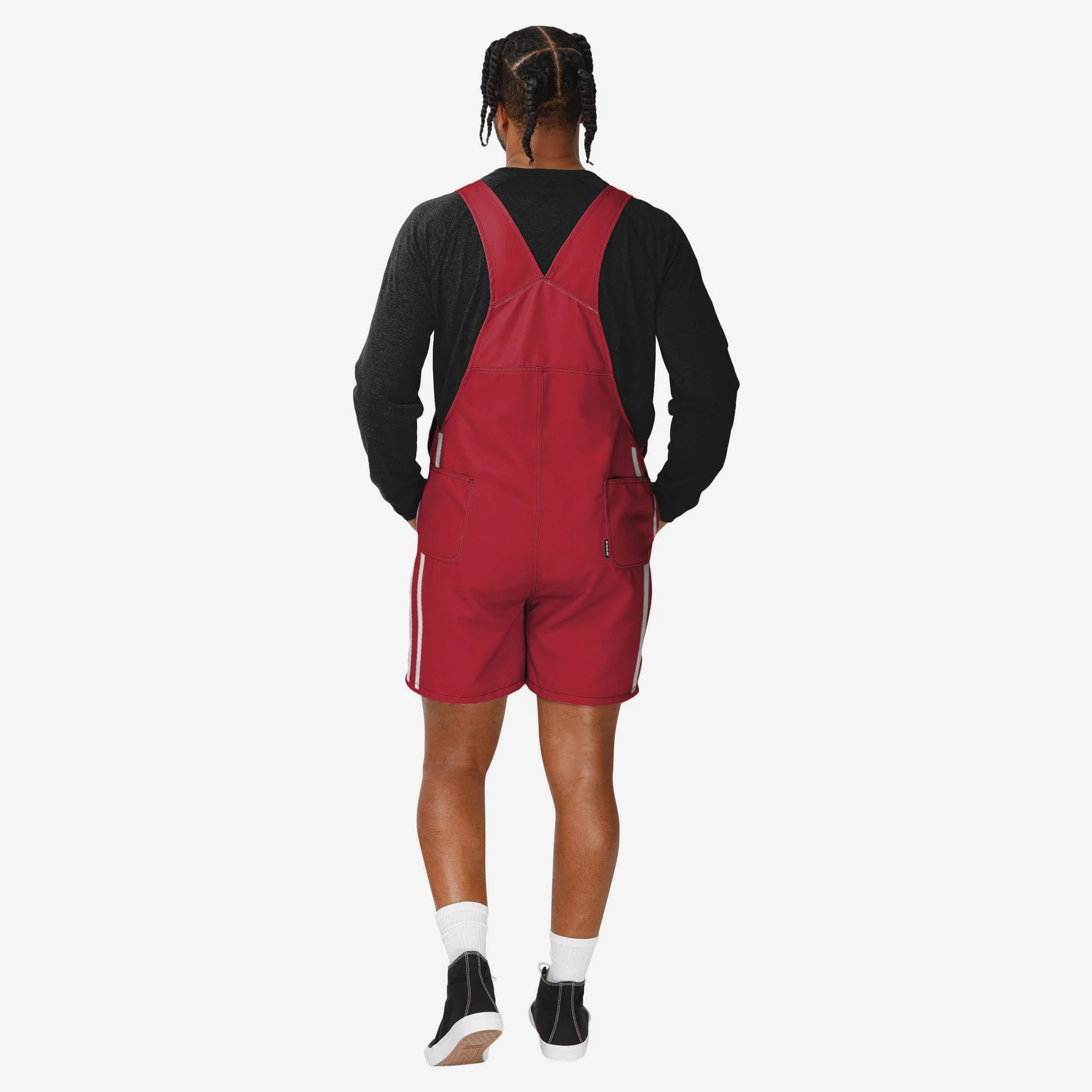 San Francisco 49ers Mens Team Stripe Bib Shortalls - Image 2