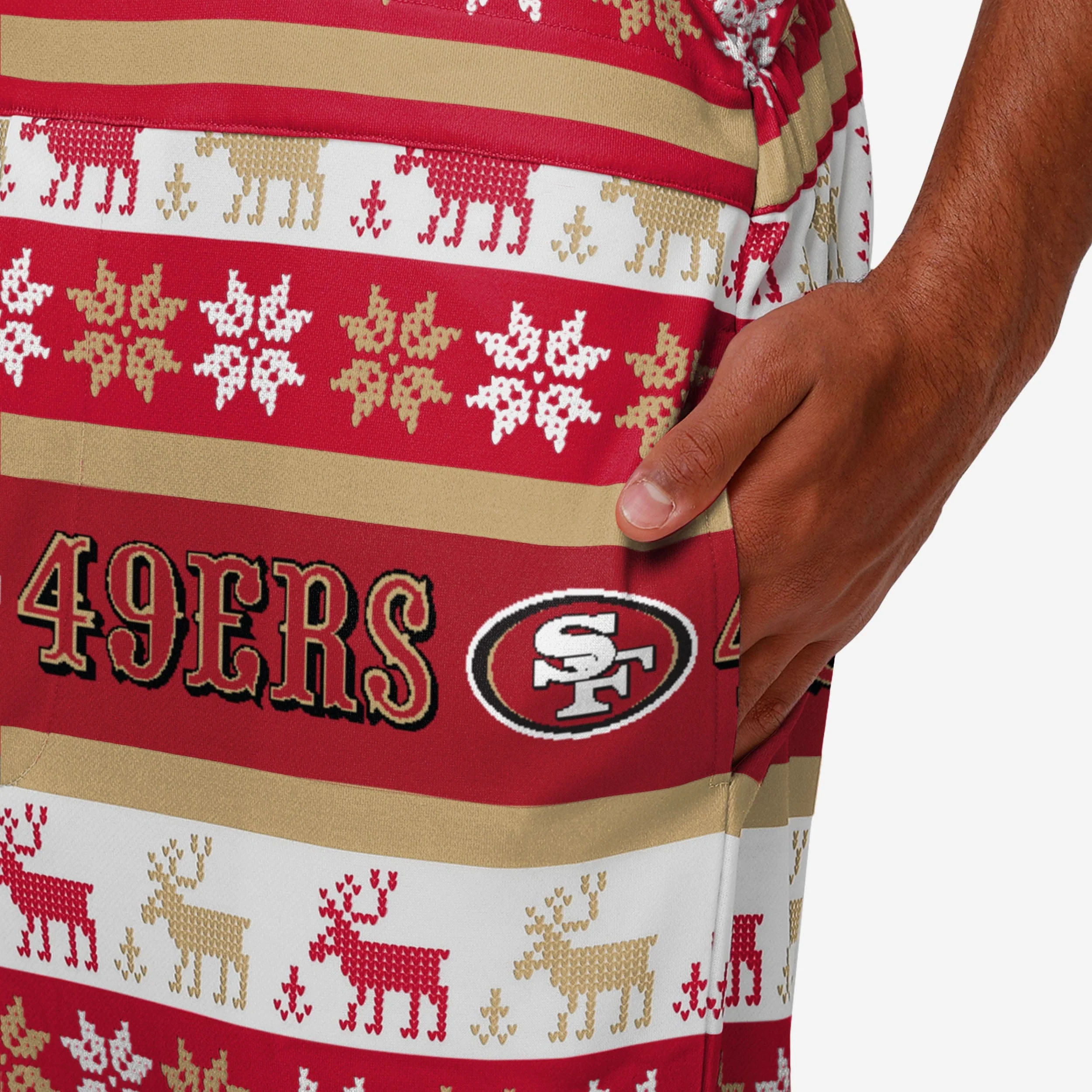 San Francisco 49ers Mens Ugly Home Gating Bib Overalls - Image 5