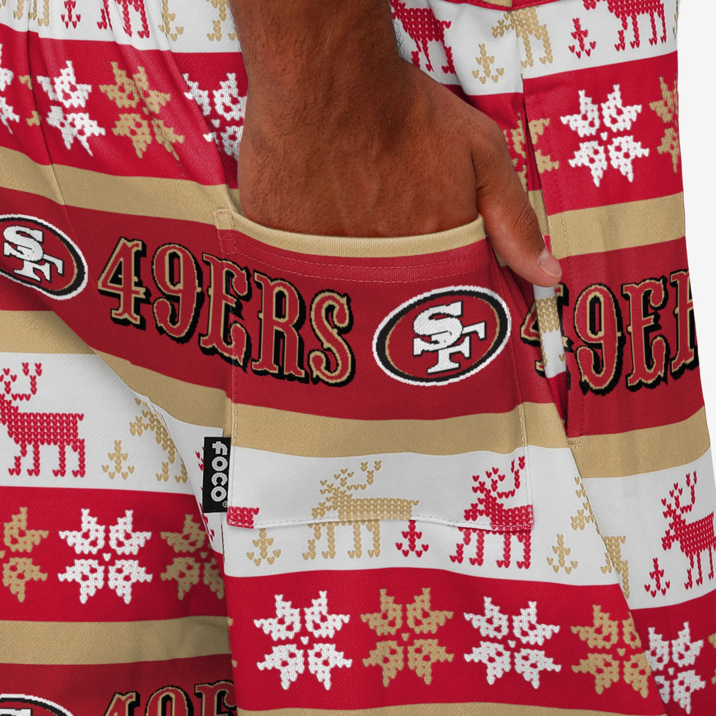 San Francisco 49ers Mens Ugly Home Gating Bib Overalls - Image 6