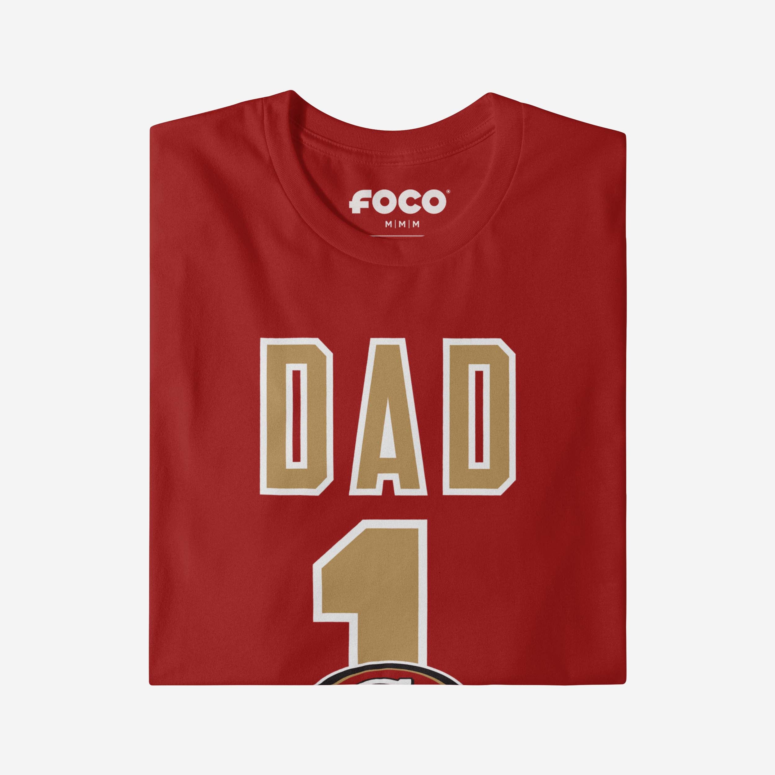 San Francisco 49ers Number 1 Dad T-Shirt - Image 4