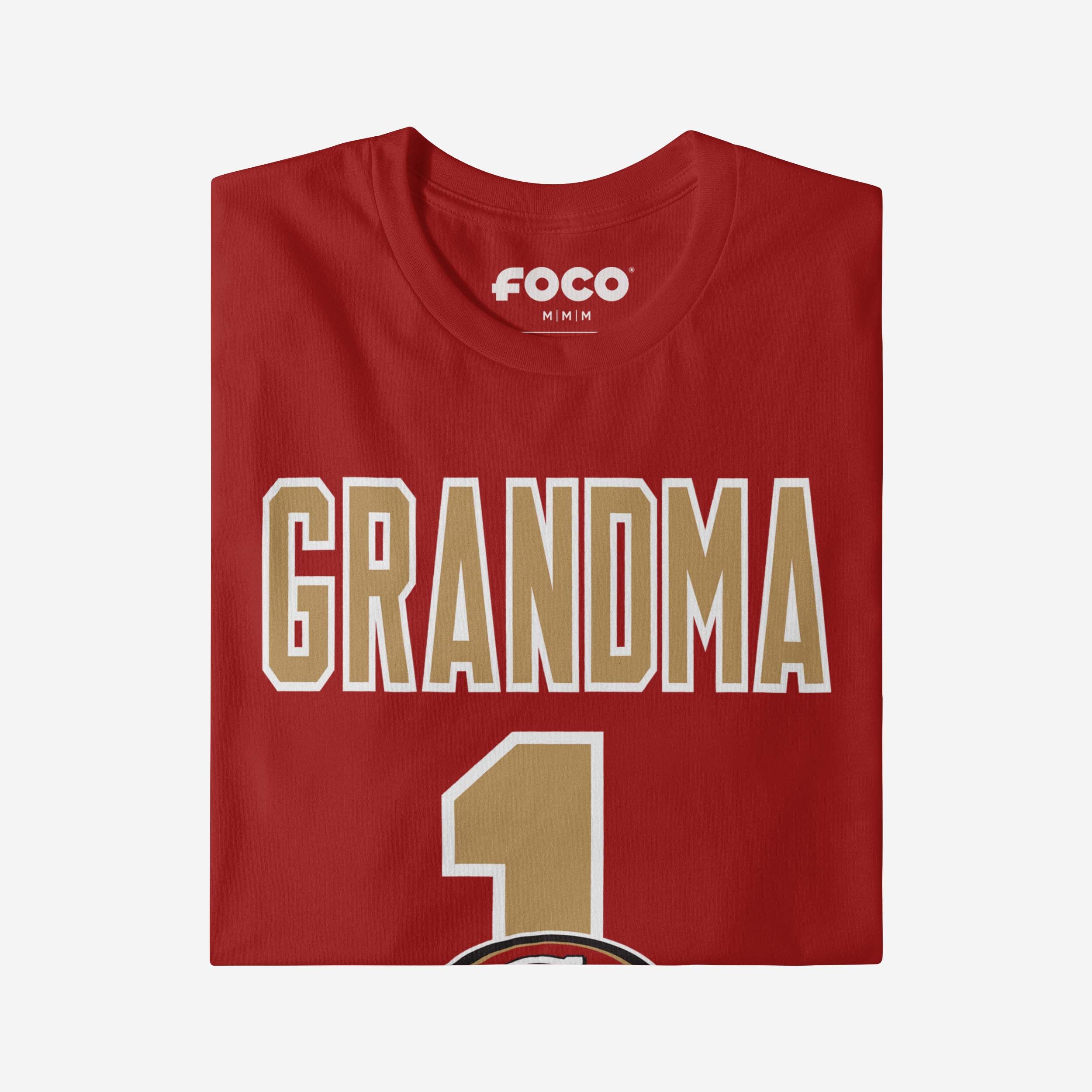 San Francisco 49ers Number 1 Grandma T-Shirt - Image 3