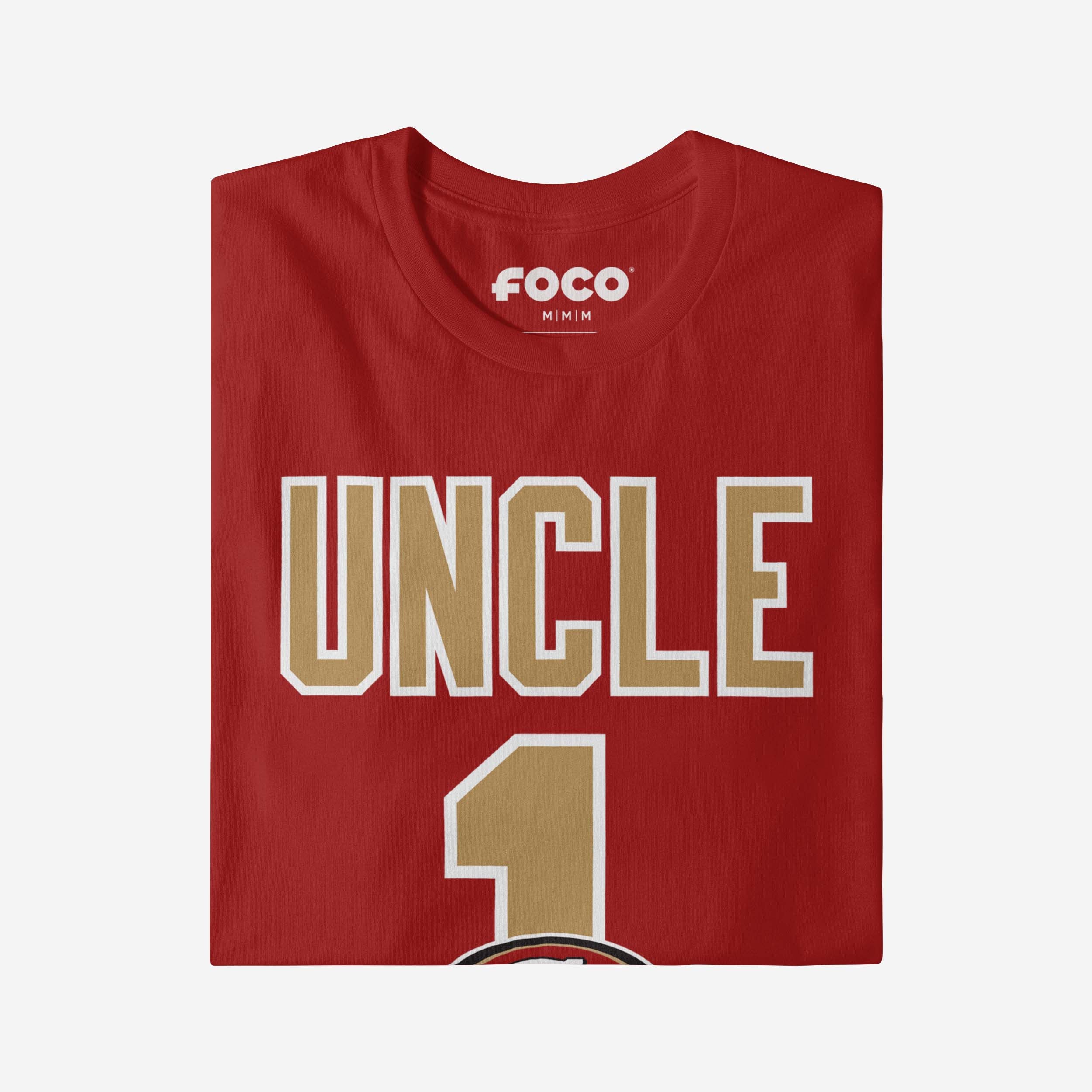 San Francisco 49ers Number 1 Uncle T-Shirt - Image 4