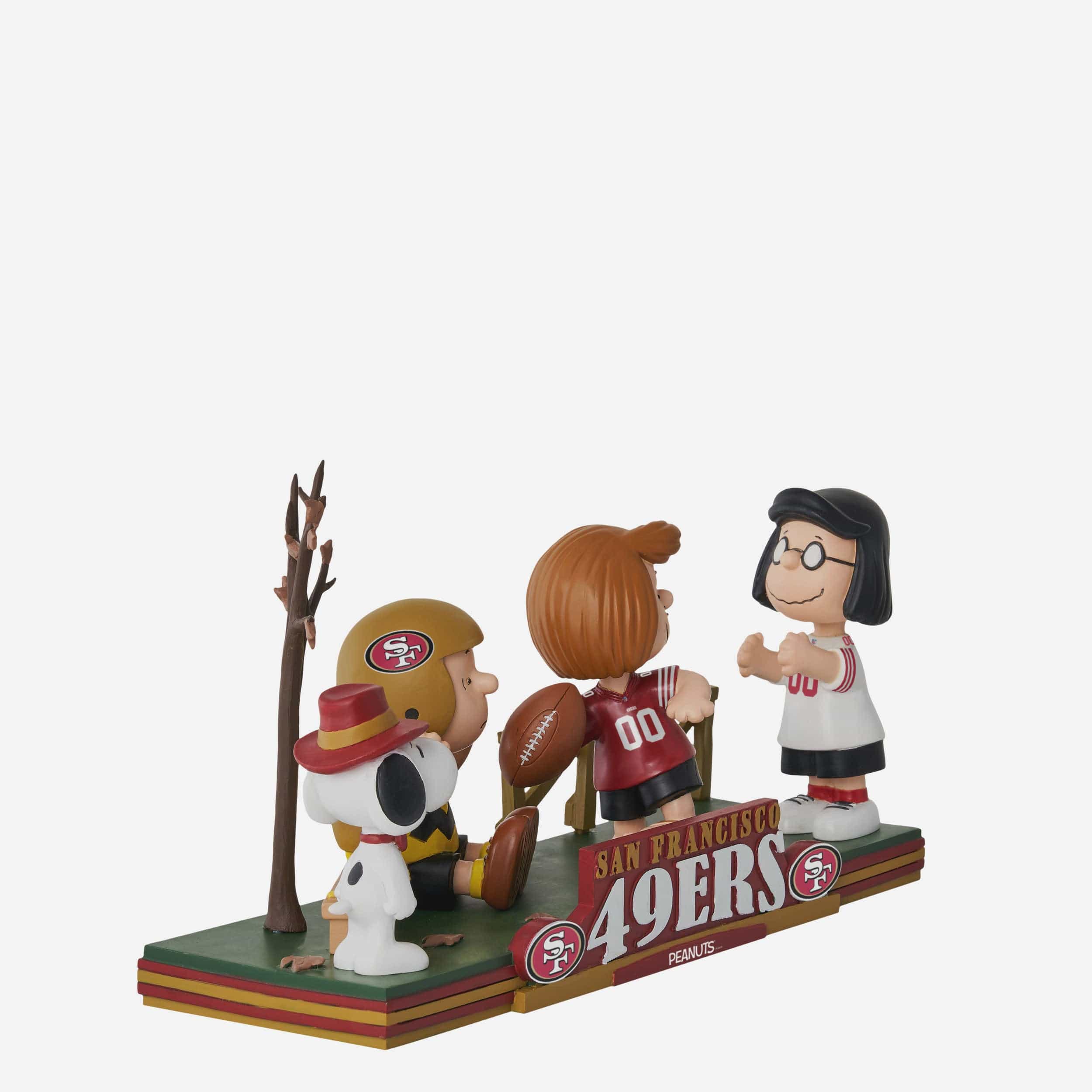 San Francisco 49ers Peanuts Gang Mini Bobblehead Scene - Image 7