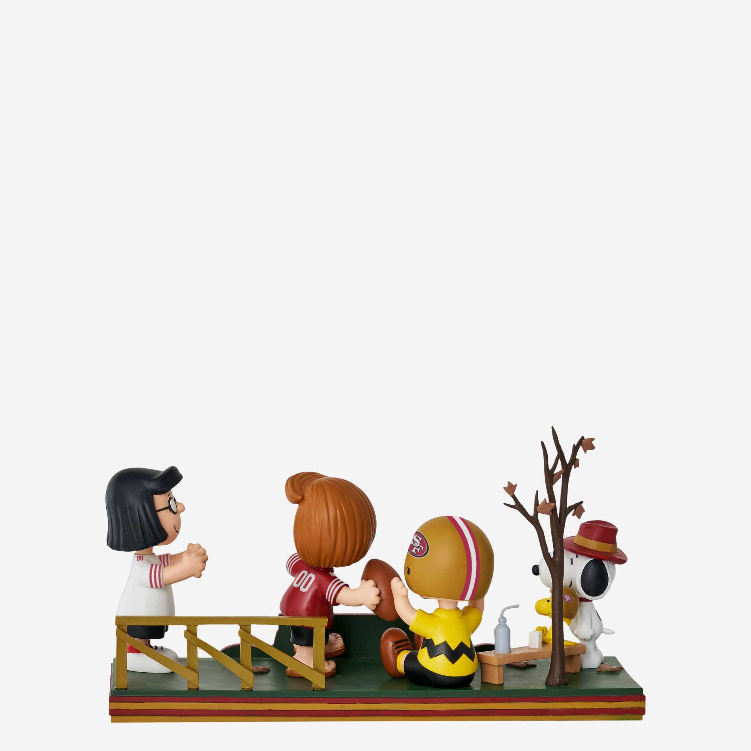 San Francisco 49ers Peanuts Gang Mini Bobblehead Scene - Image 8