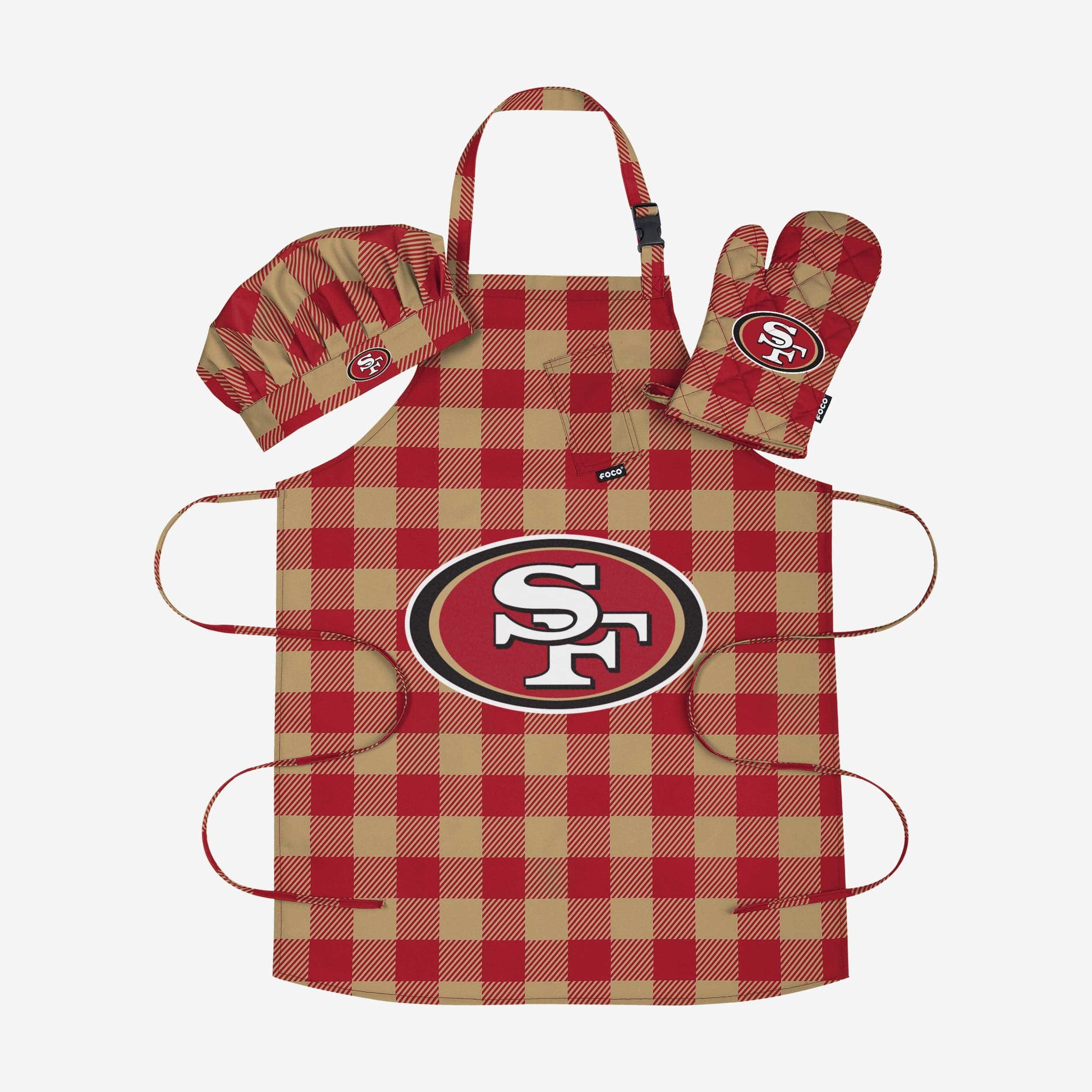 San Francisco 49ers Plaid Chef Set