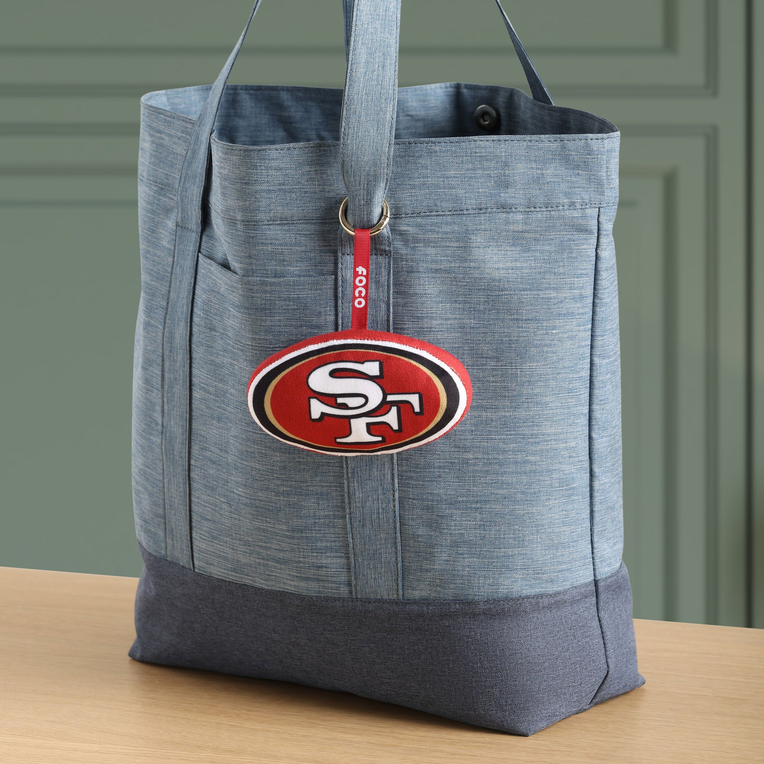 San Francisco 49ers Plush Team Logo Bag Charm Keychain - Image 2