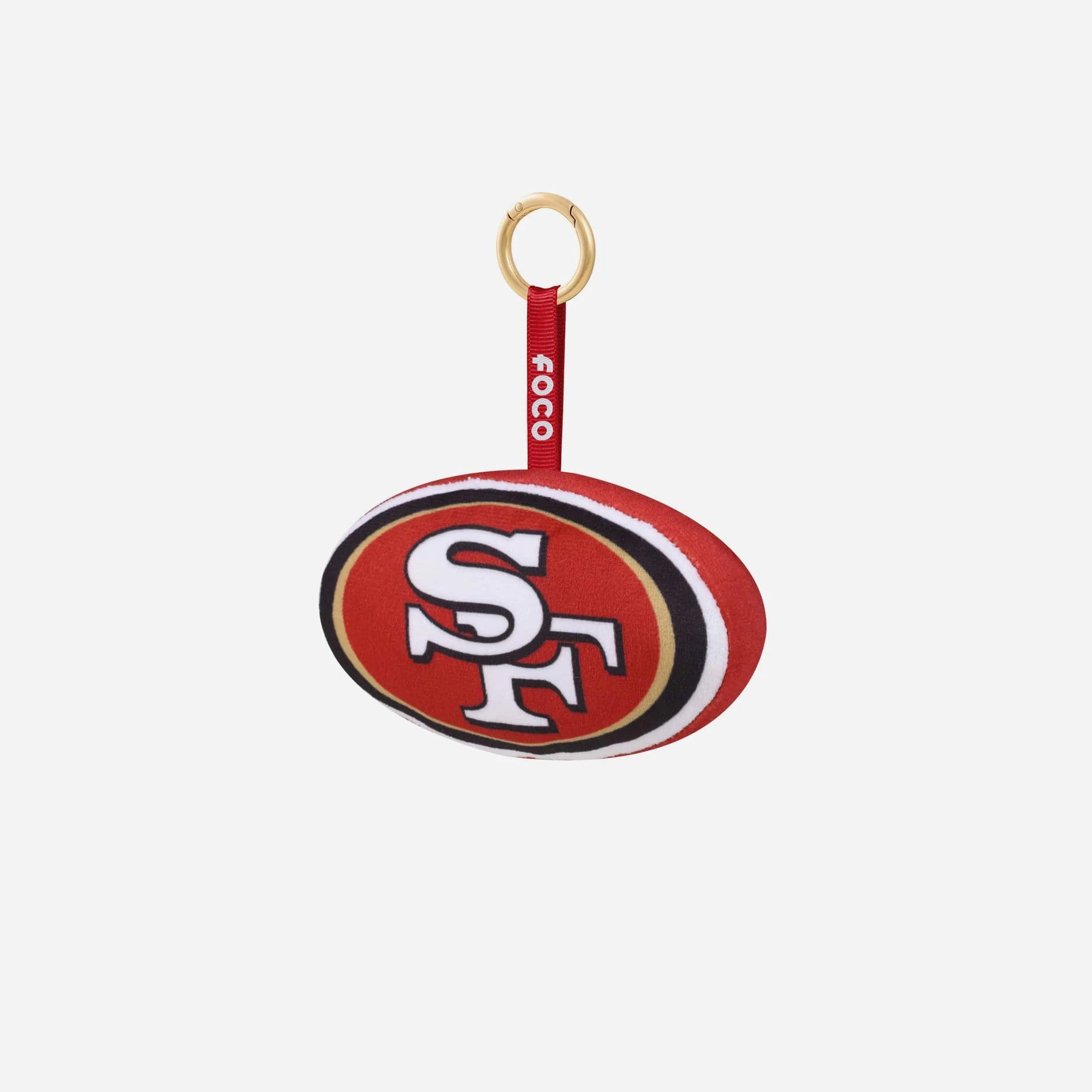 San Francisco 49ers Plush Team Logo Bag Charm Keychain - Image 3