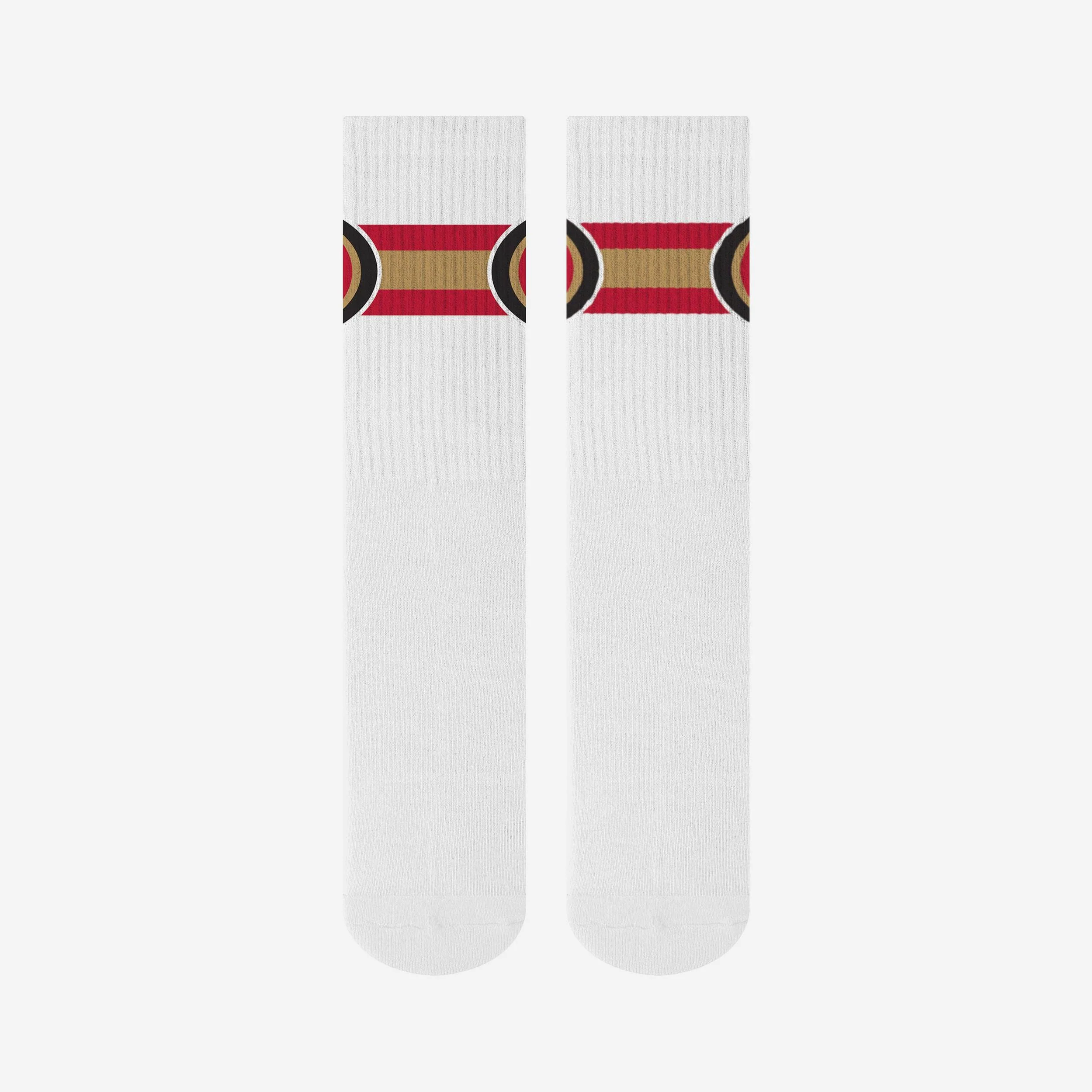 San Francisco 49ers Primary Logo White Socks - Image 4