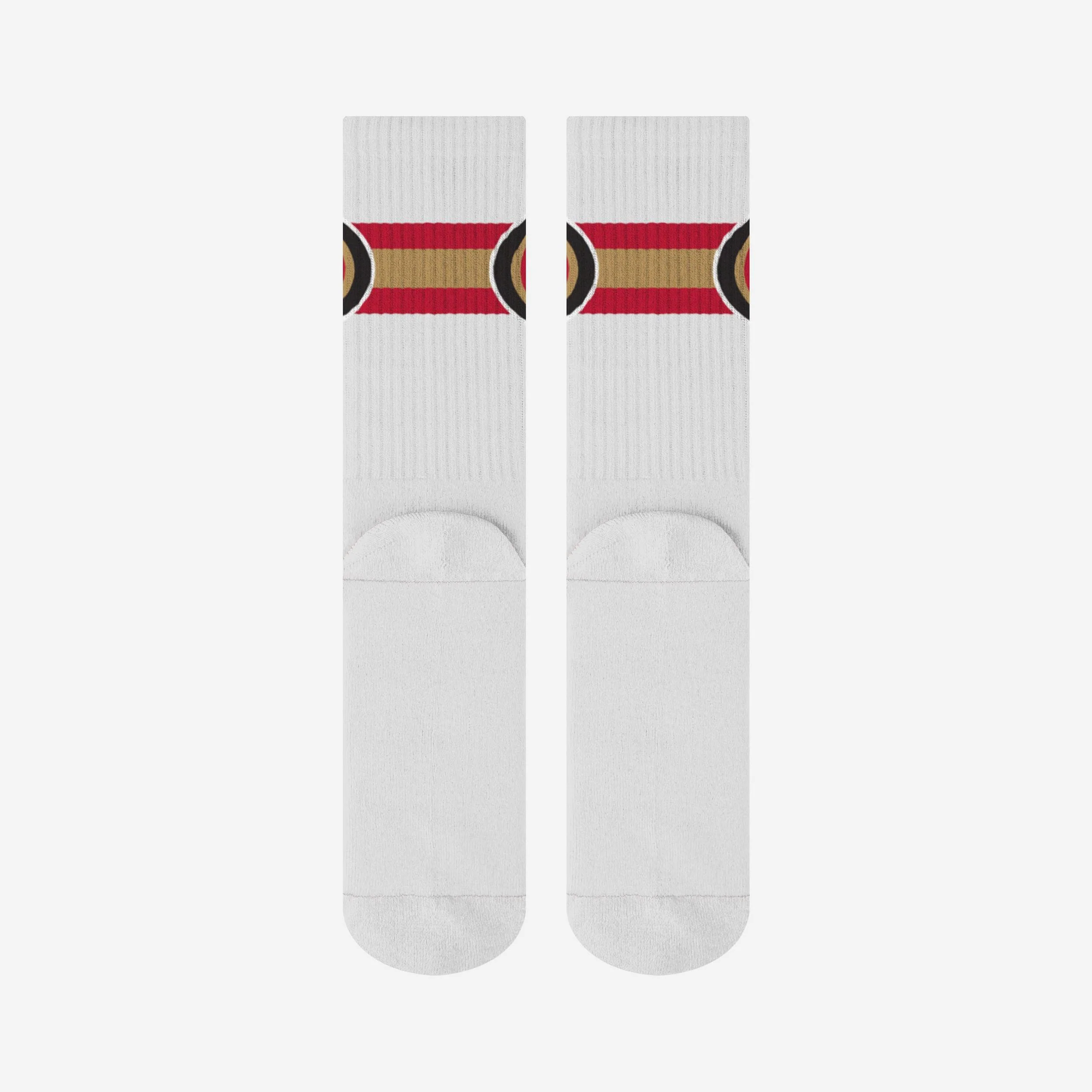 San Francisco 49ers Primary Logo White Socks - Image 5