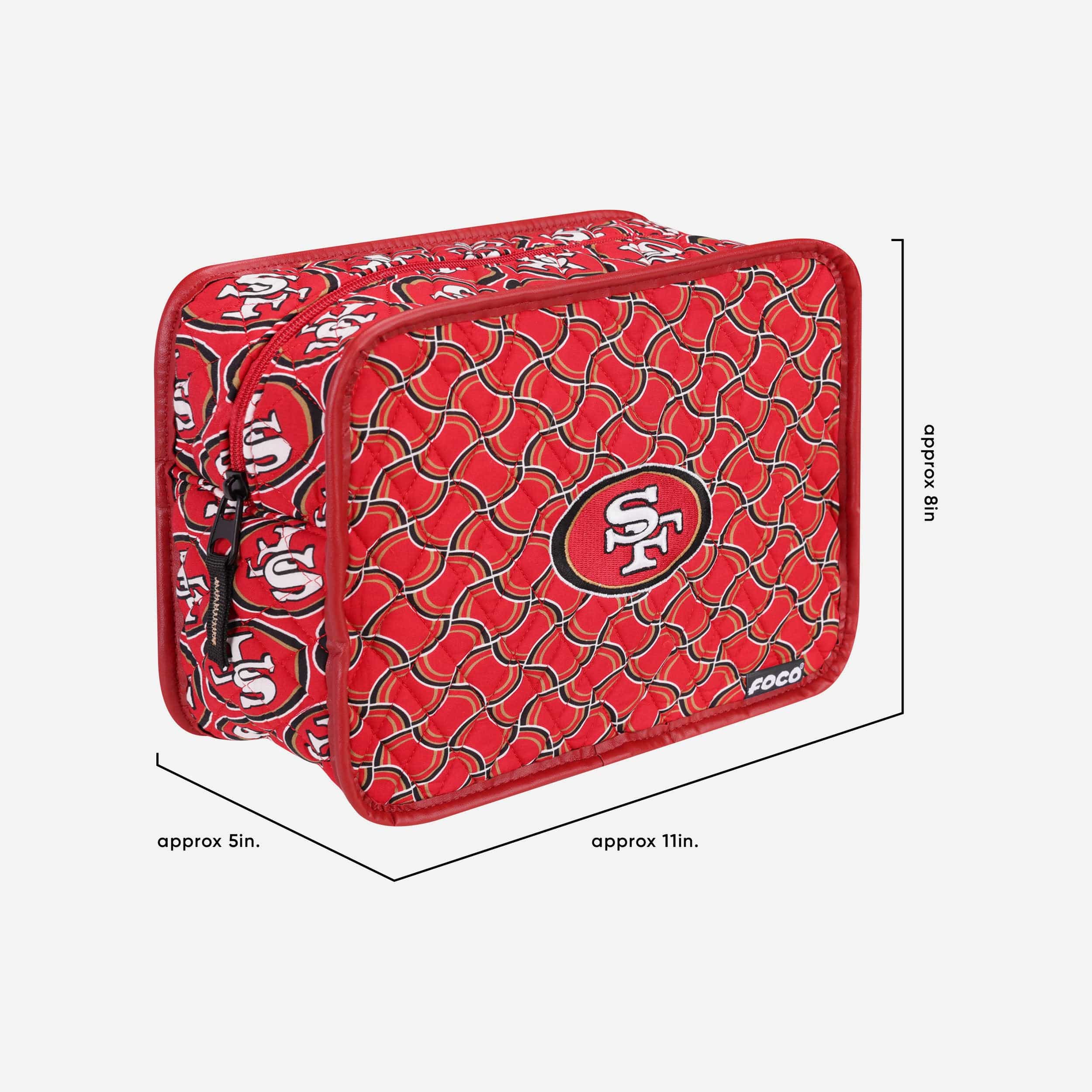 San Francisco 49ers Quilted Printed Cosmetic Bag - Image 3