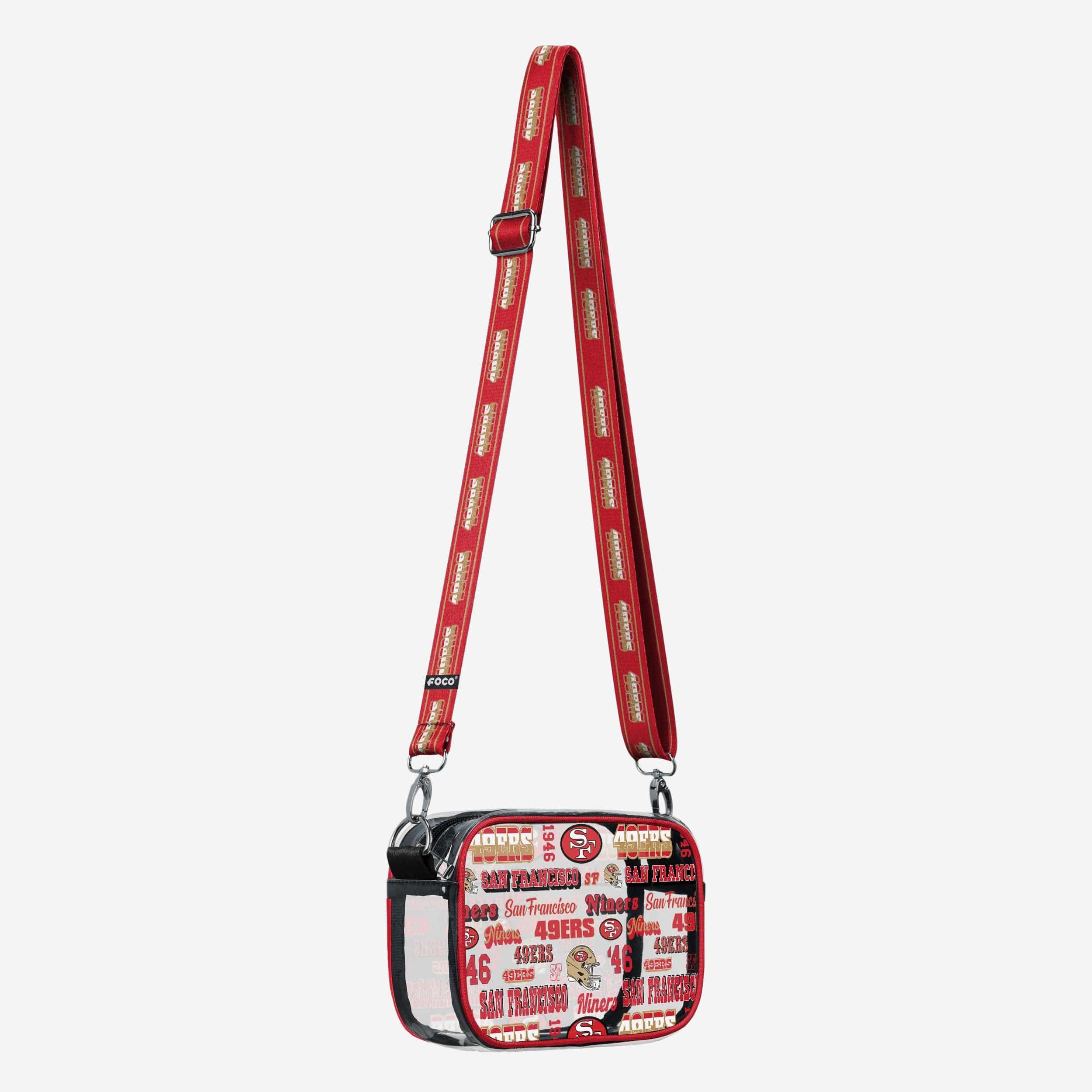 San Francisco 49ers Repeat Retro Print Clear Crossbody Bag - Image 2