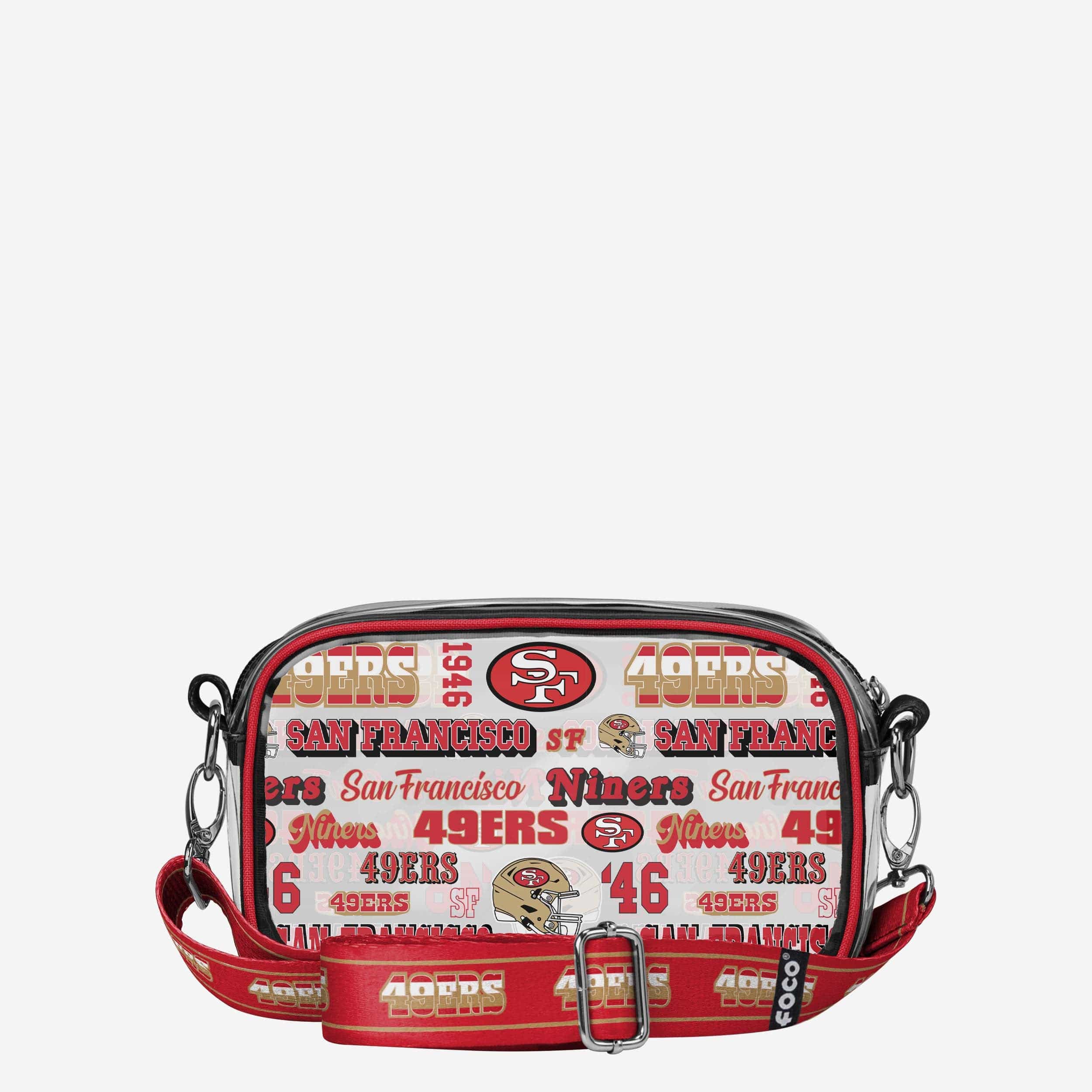 San Francisco 49ers Repeat Retro Print Clear Crossbody Bag - Image 5