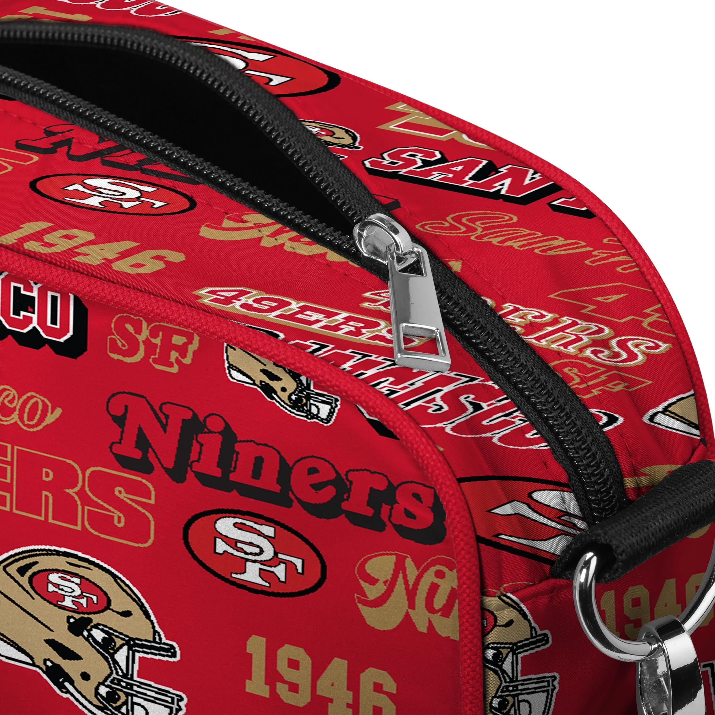 San Francisco 49ers Repeat Retro Print Nylon Crossbody Bag - Image 5