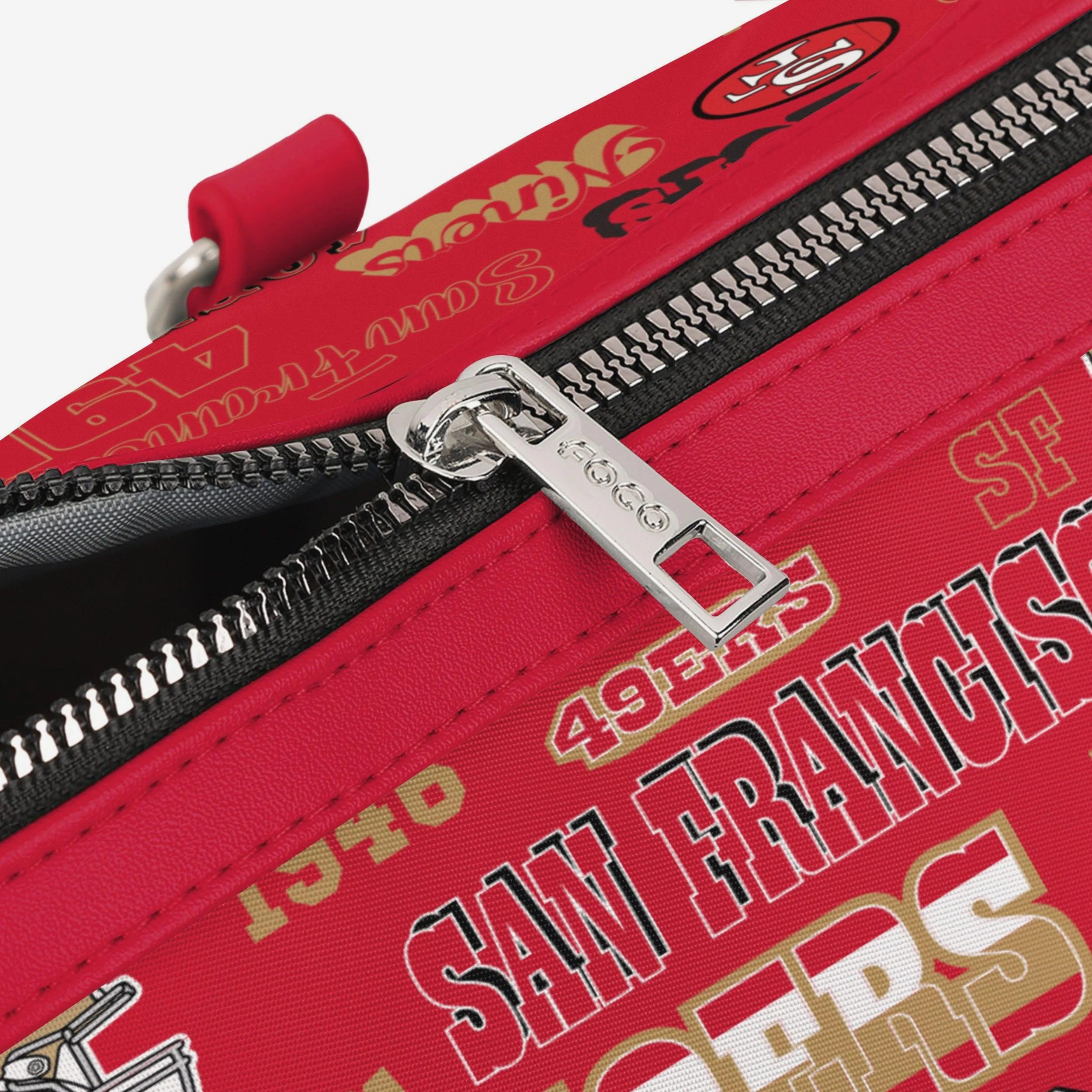 San Francisco 49ers Repeat Retro Print Nylon Medium Barrel Bag - Image 5