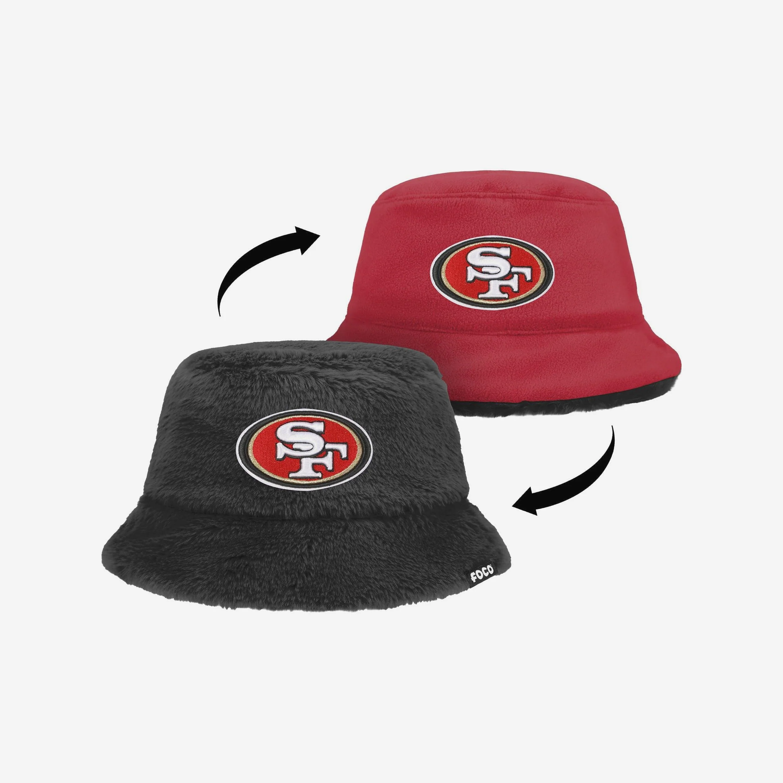 San Francisco 49ers Reversible Faux Fur Bucket Hat - Image 4