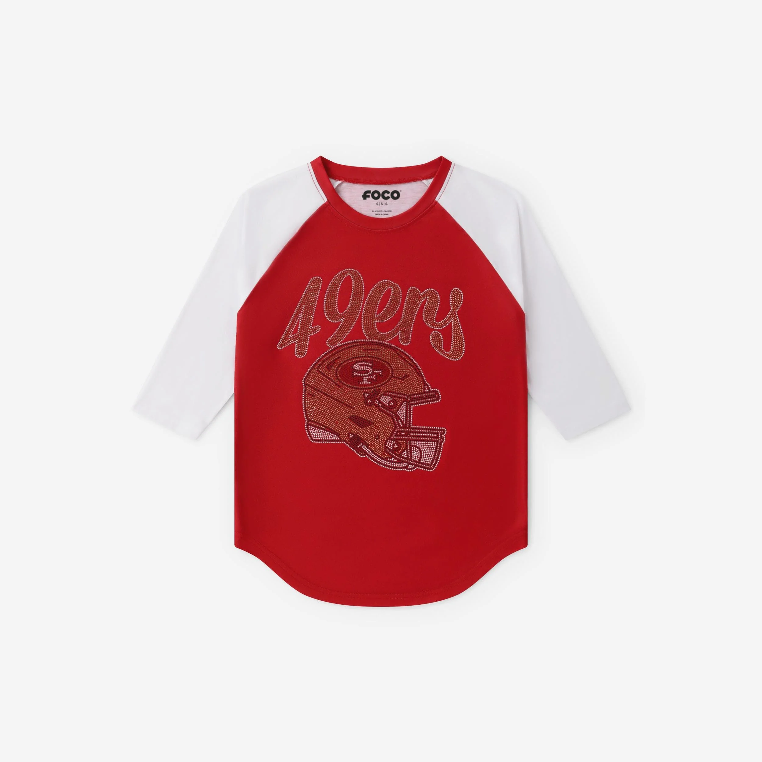 San Francisco 49ers Rhinestone Raglan T-Shirt - Image 4