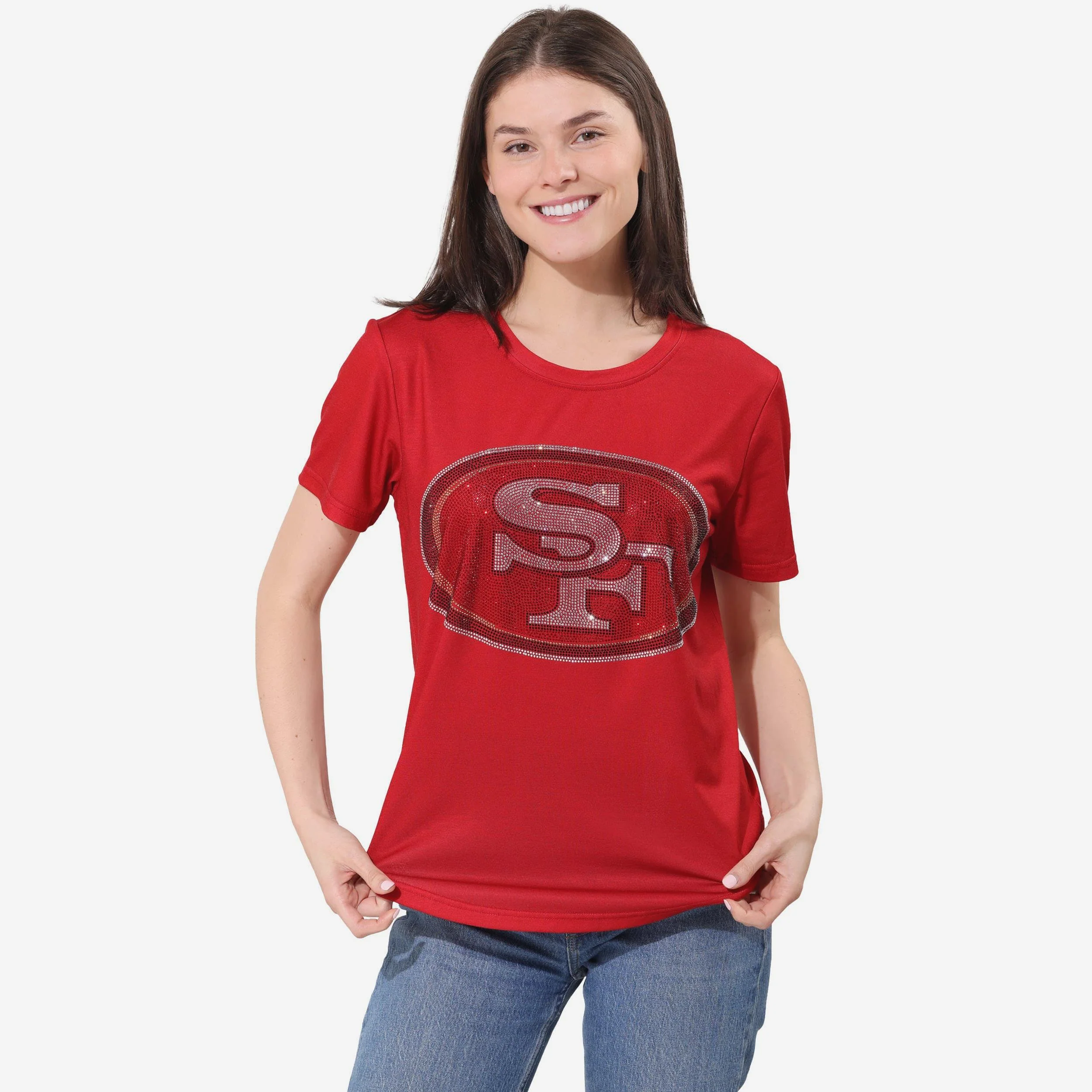San Francisco 49ers Rhinestone Tunic Top