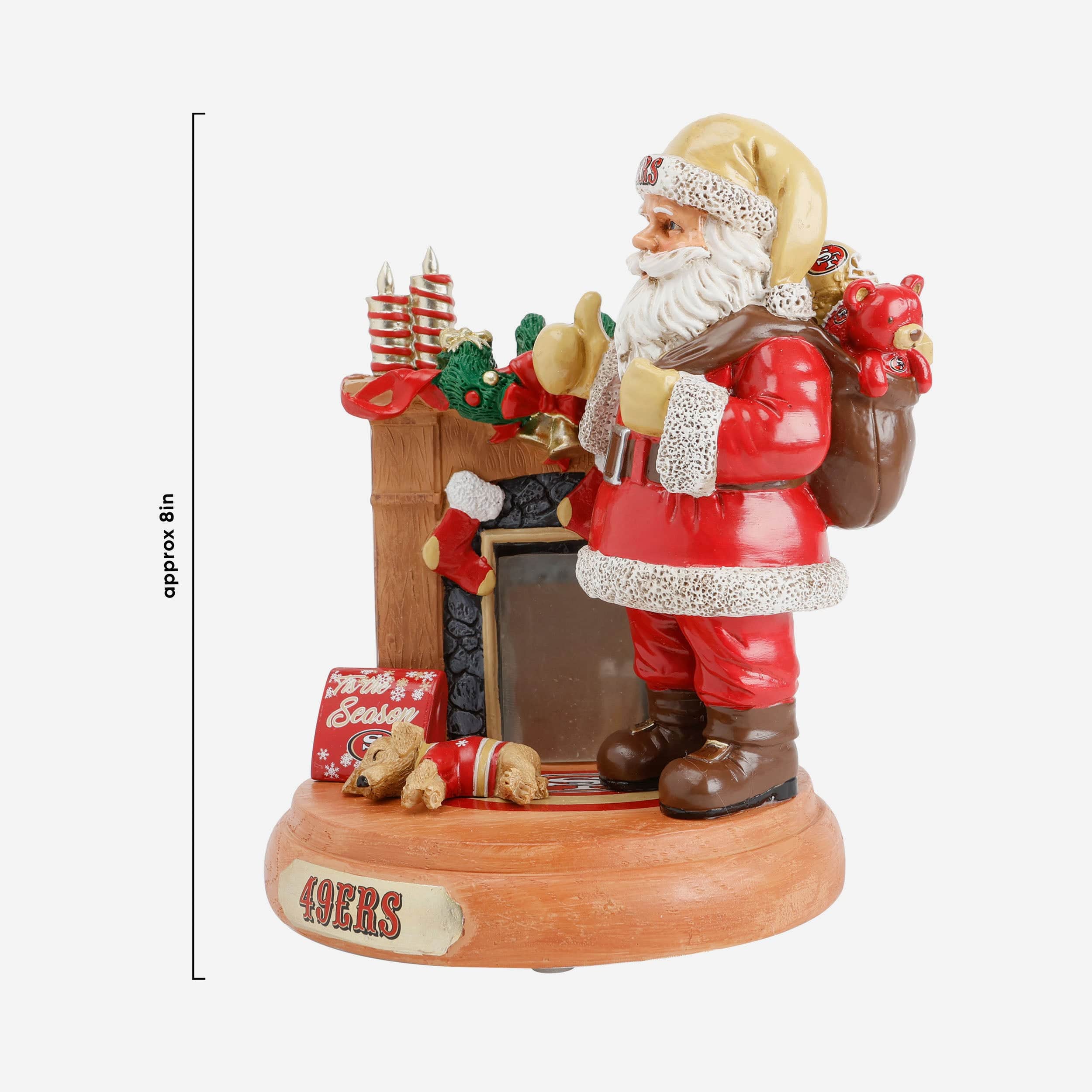 San Francisco 49ers Santa Fireplace Figurine - Image 4