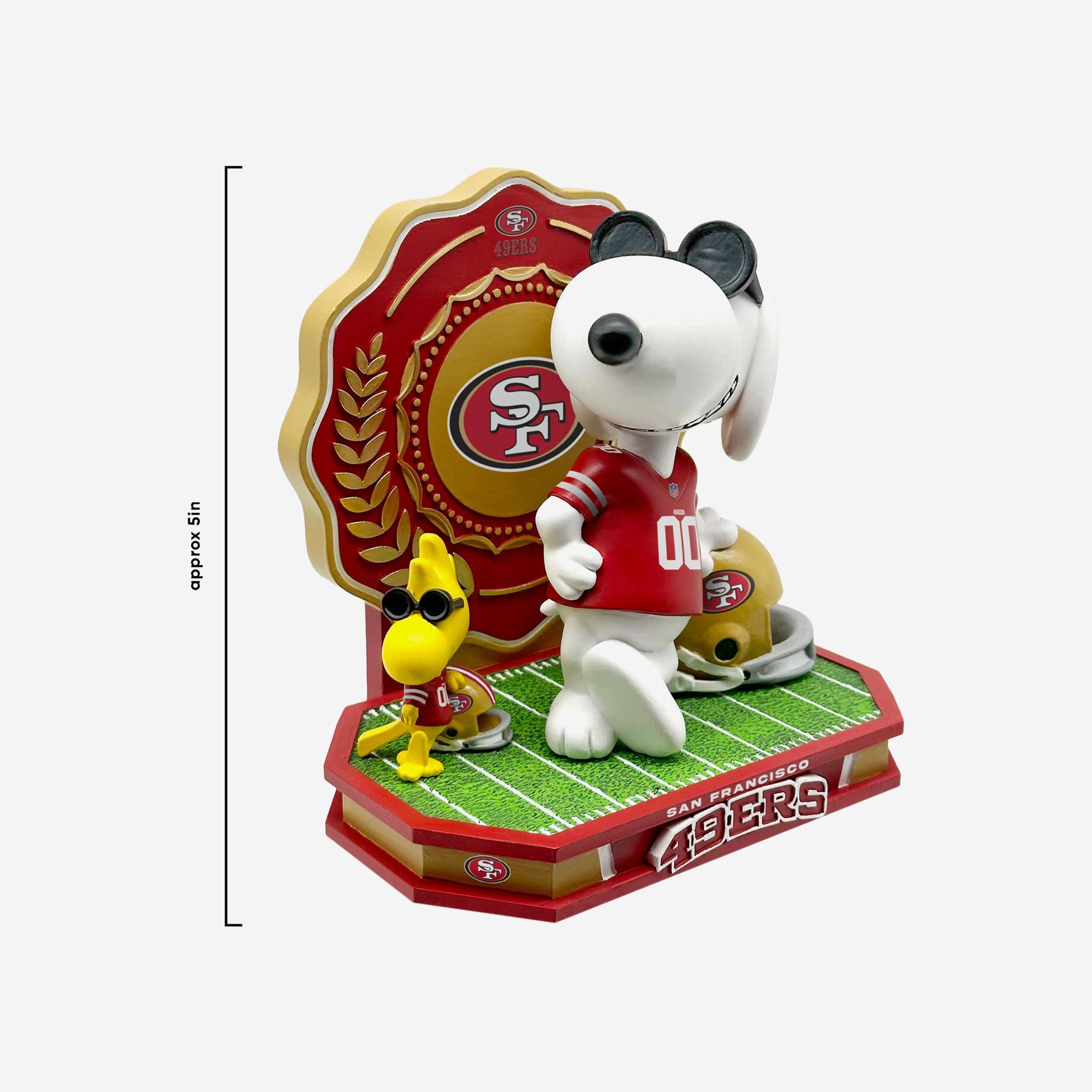 San Francisco 49ers Snoopy & Woodstock Joe Cool Peanuts Dual Bobblehead - Image 4