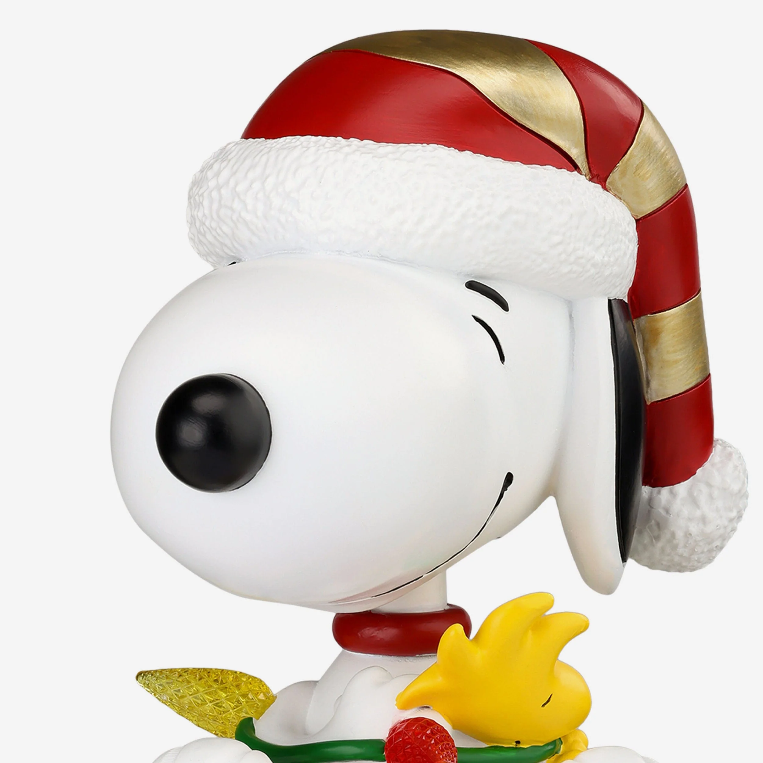 San Francisco 49ers Snoopy & Woodstock Peanuts Christmas Light Up Bobblehead - Image 3