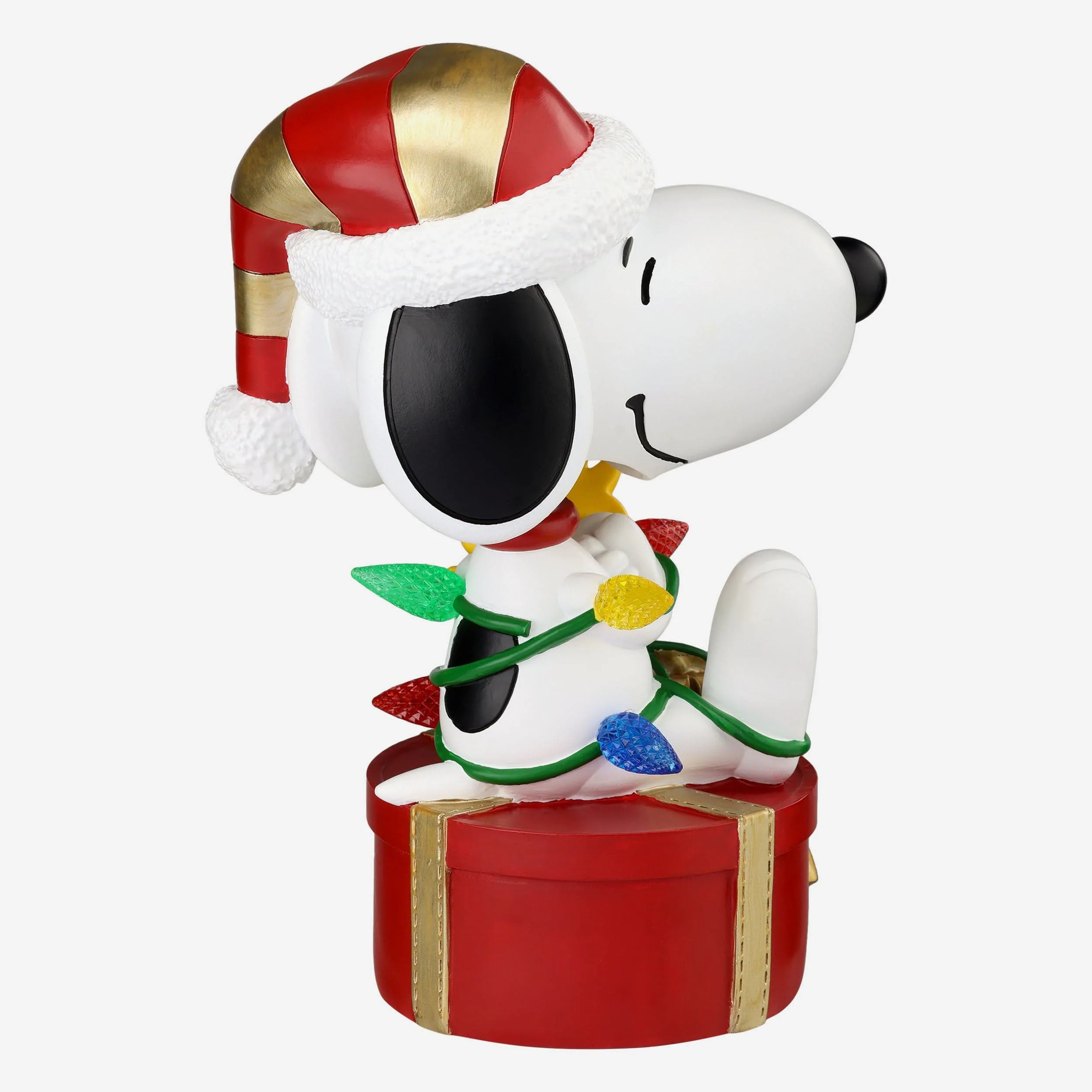 San Francisco 49ers Snoopy & Woodstock Peanuts Christmas Light Up Bobblehead - Image 6