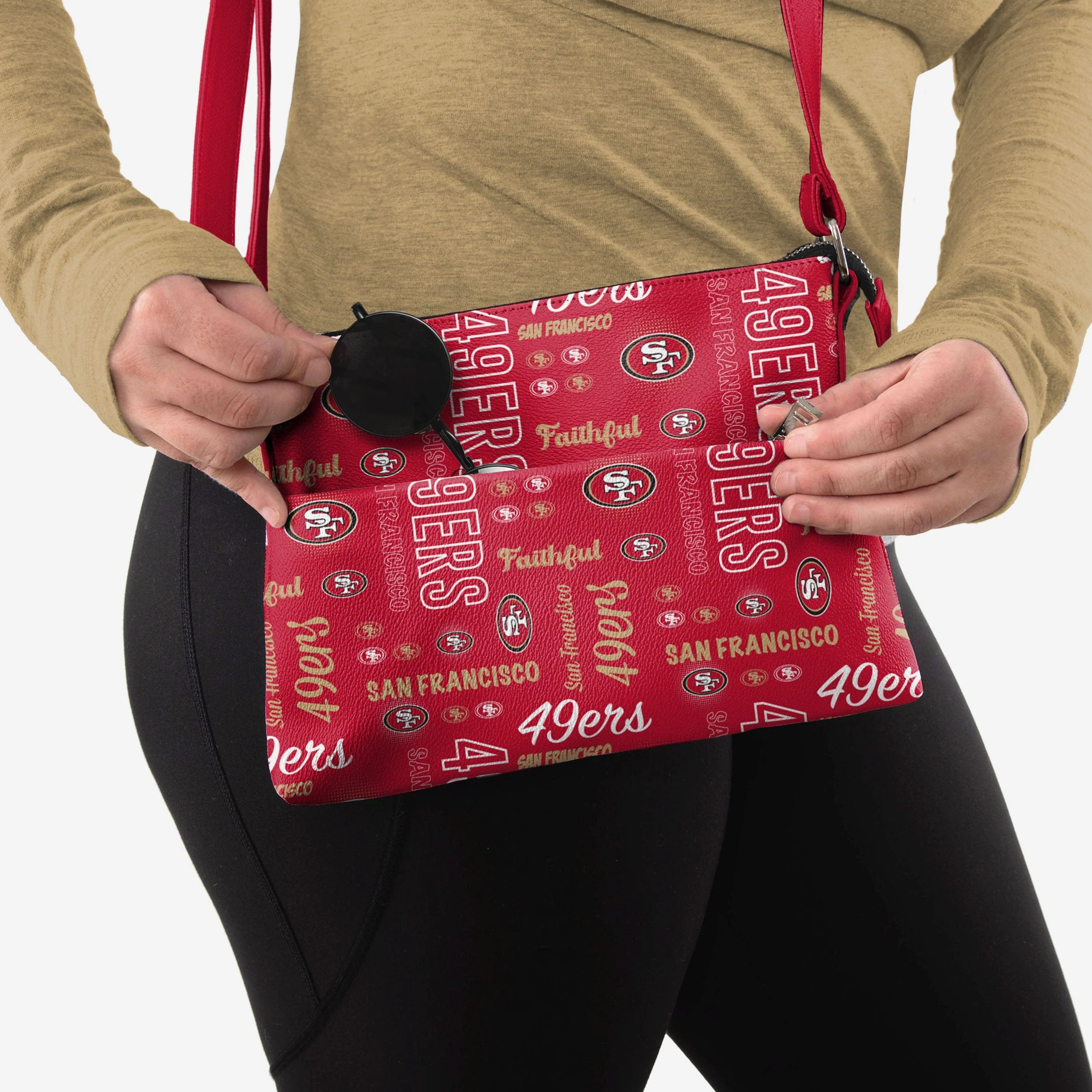 San Francisco 49ers Spirited Style Printed Collection Foldover Tote Bag - Image 3