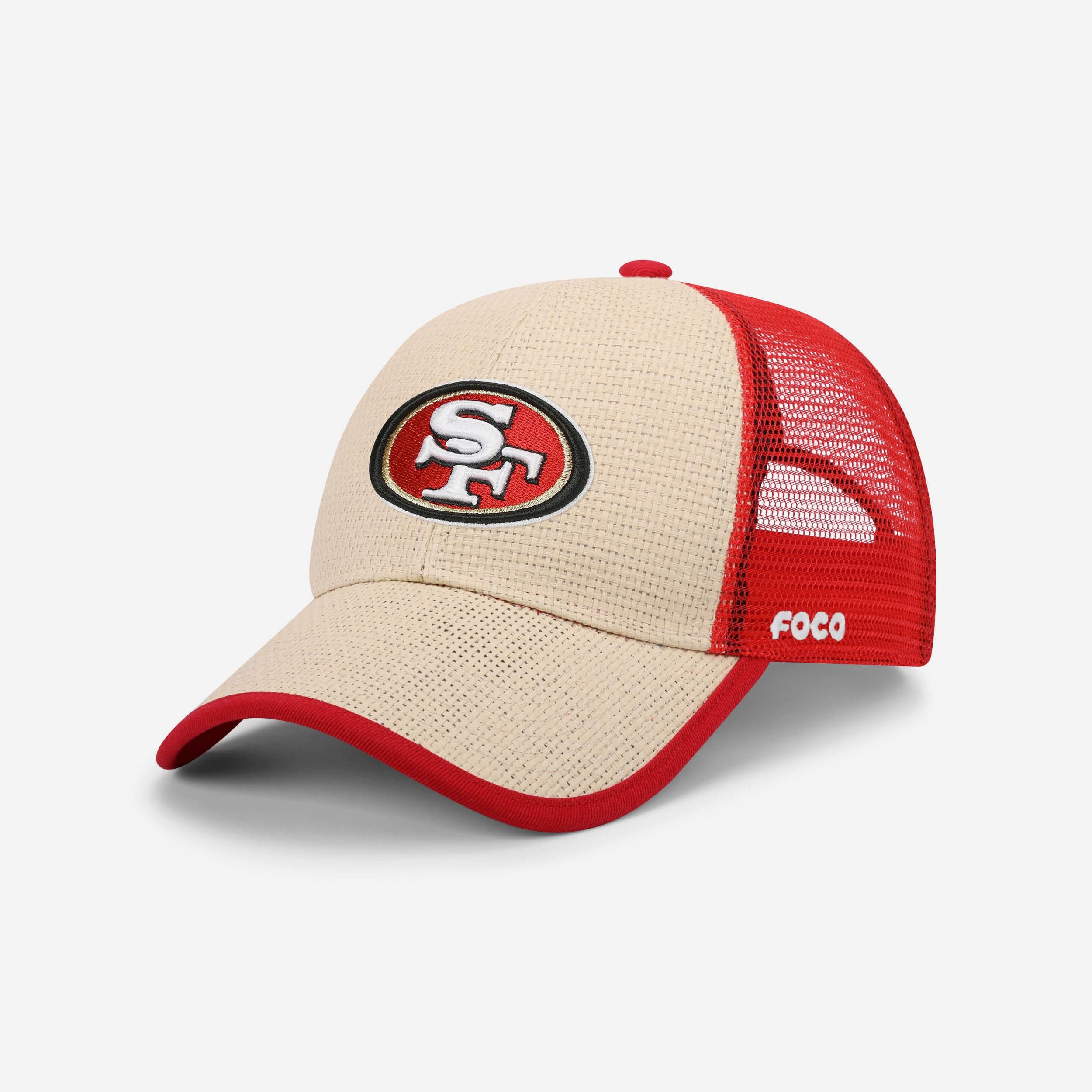 San Francisco 49ers Straw Casual Trucker Cap