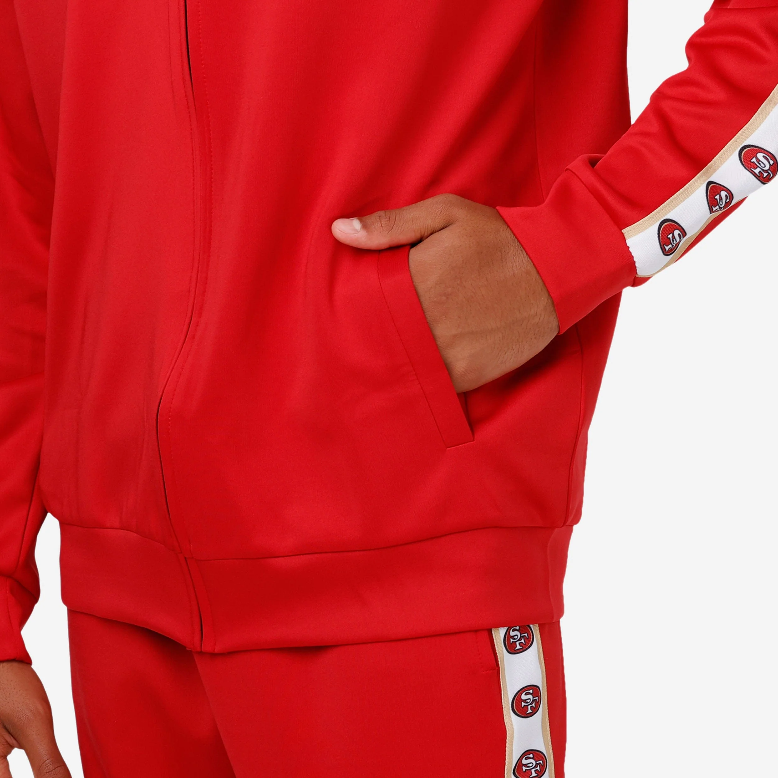 San Francisco 49ers Stripe Logo Track Jacket - Image 4