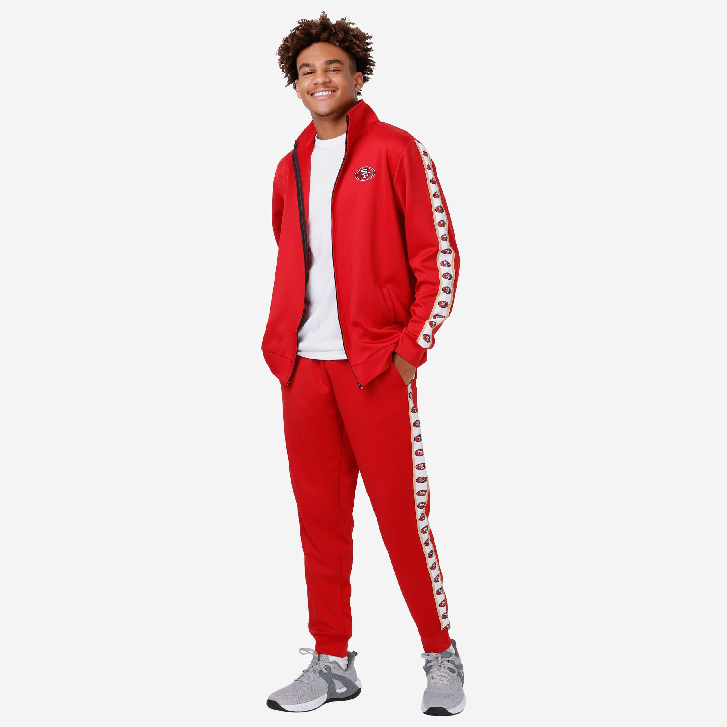 San Francisco 49ers Stripe Logo Track Pants - Image 5