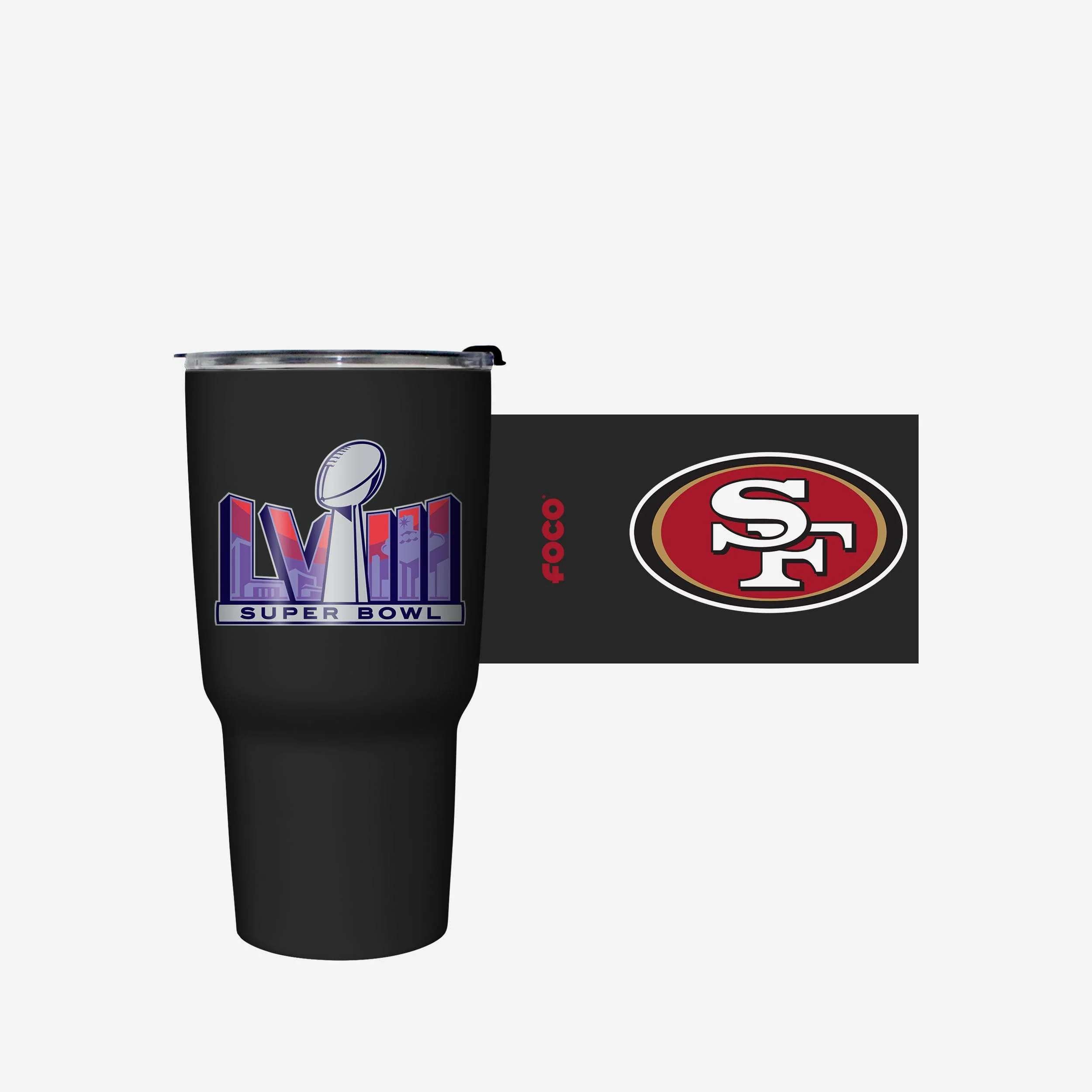 San Francisco 49ers Super Bowl LVIII Black 27 oz Stainless Steel Tumbler - Image 5