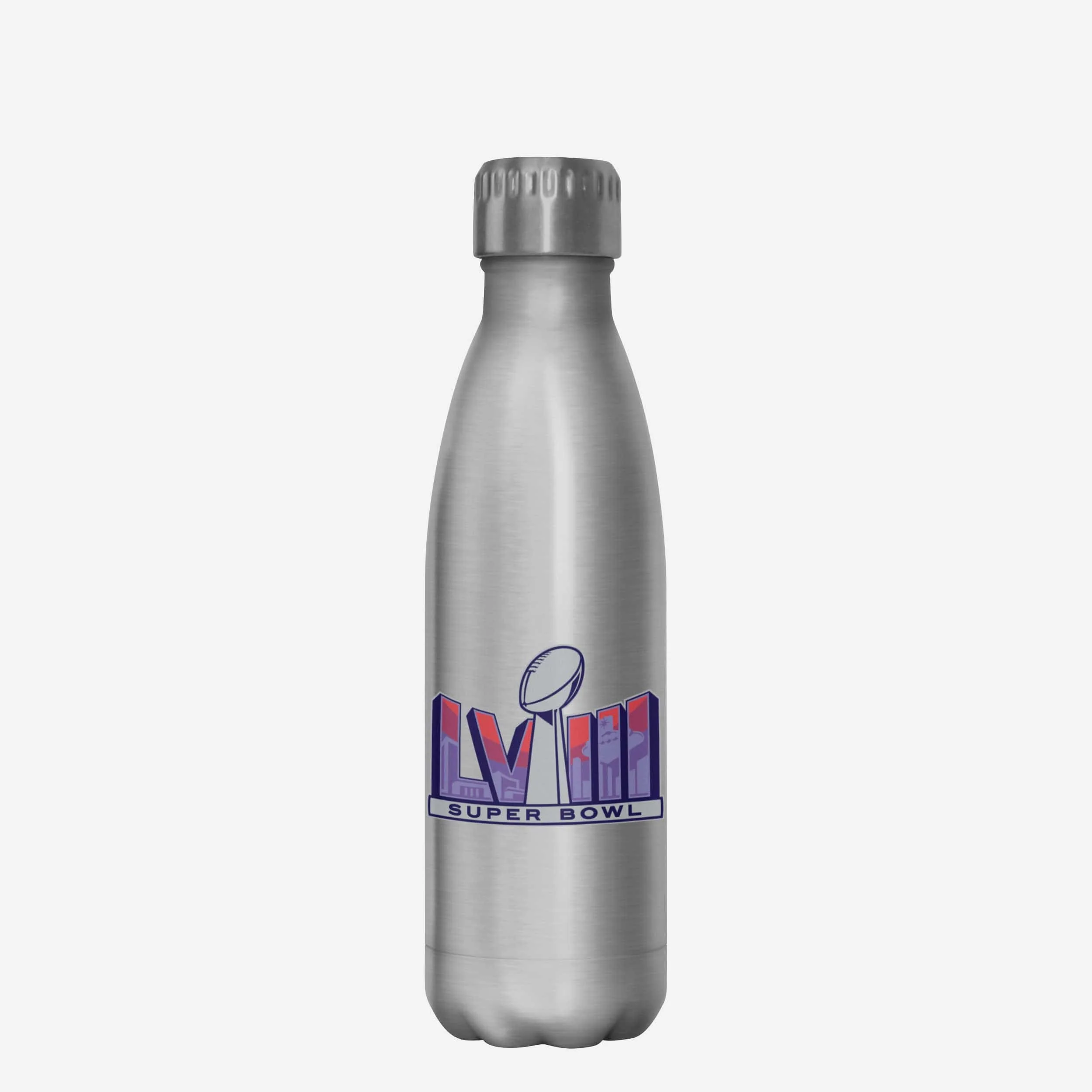 San Francisco 49ers Super Bowl LVIII Silver 17 oz Stainless Steel Bottle - Image 2