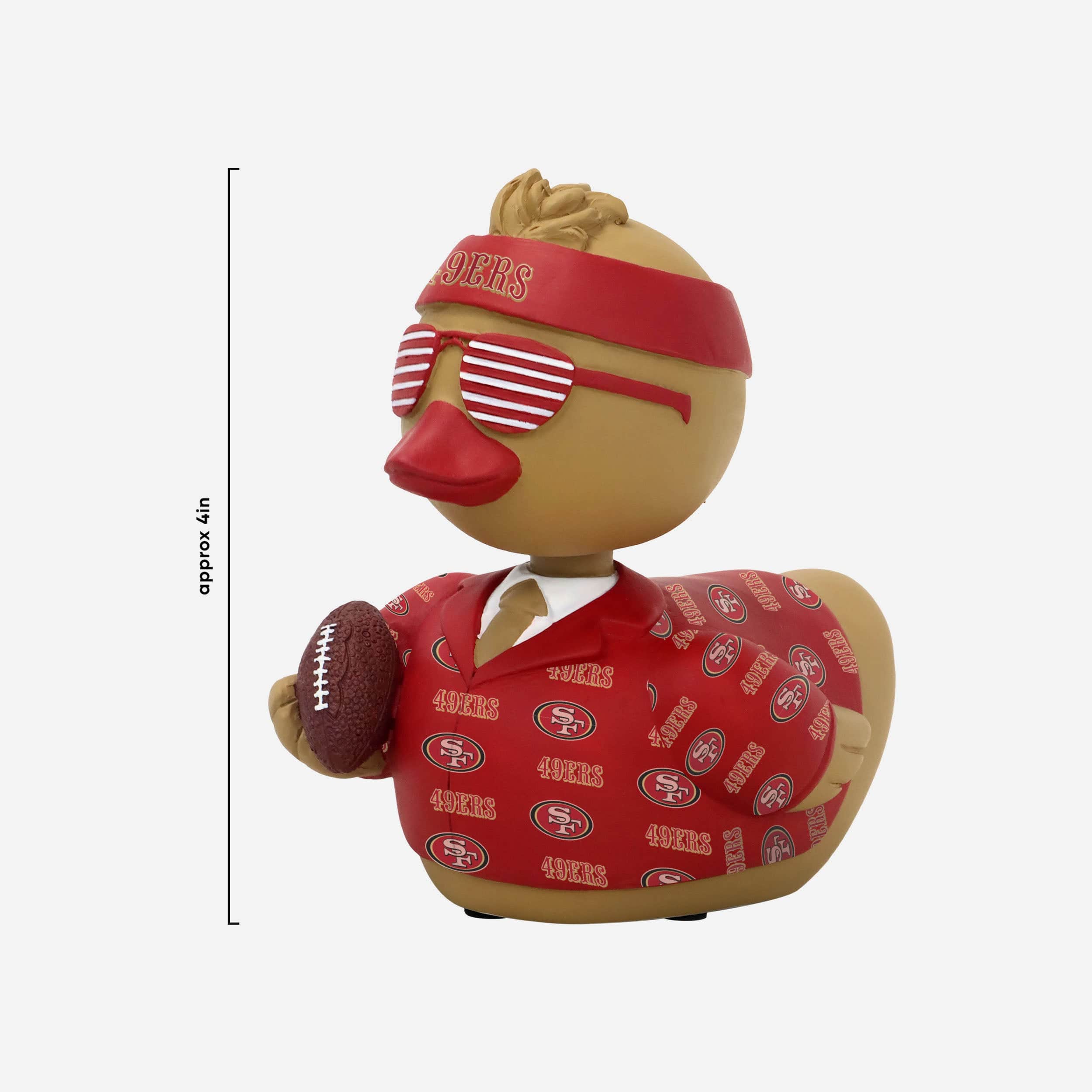 San Francisco 49ers Superfan Bobble Duck Mini Bobblehead - Image 4