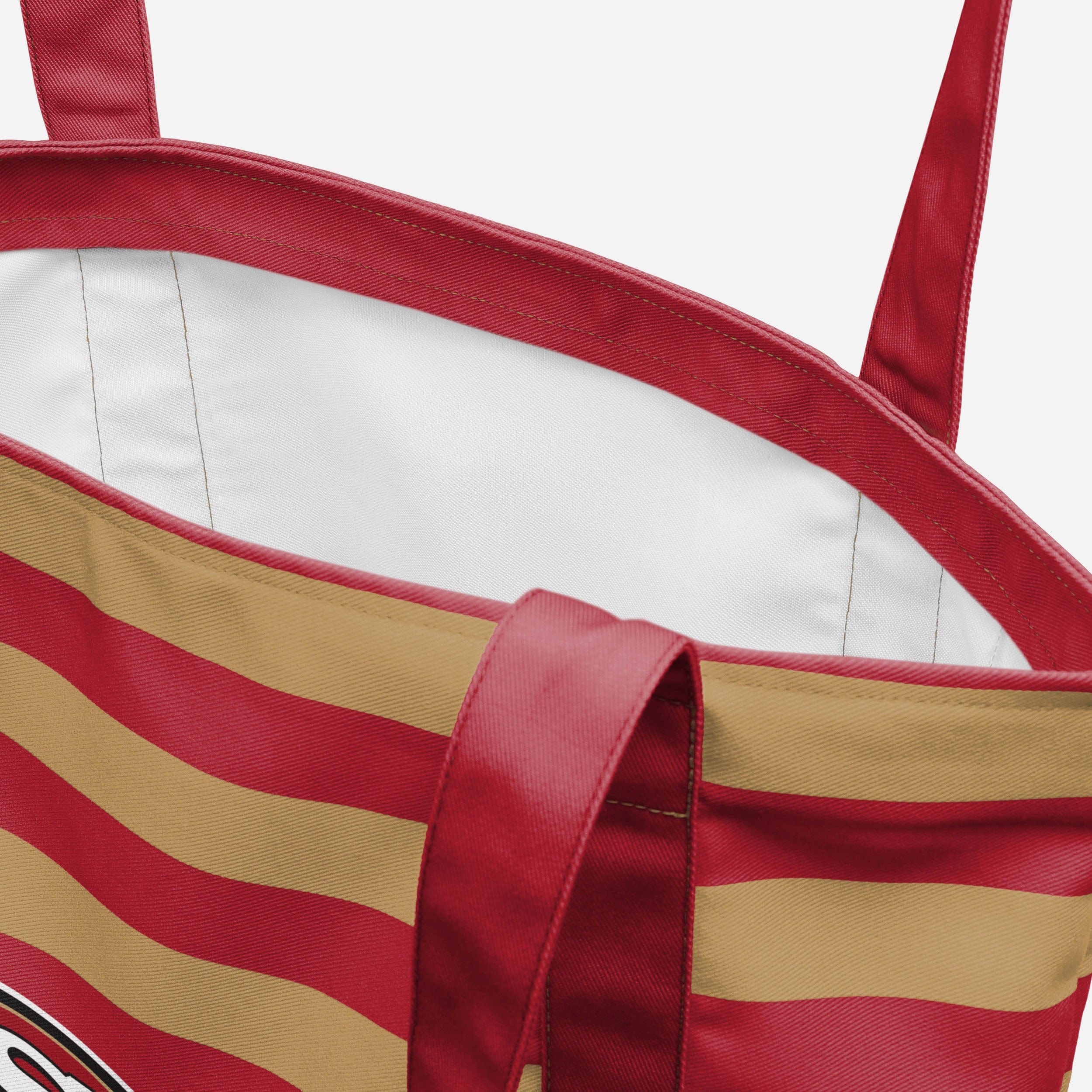 San Francisco 49ers Team Stripe Canvas Tote Bag - Image 4