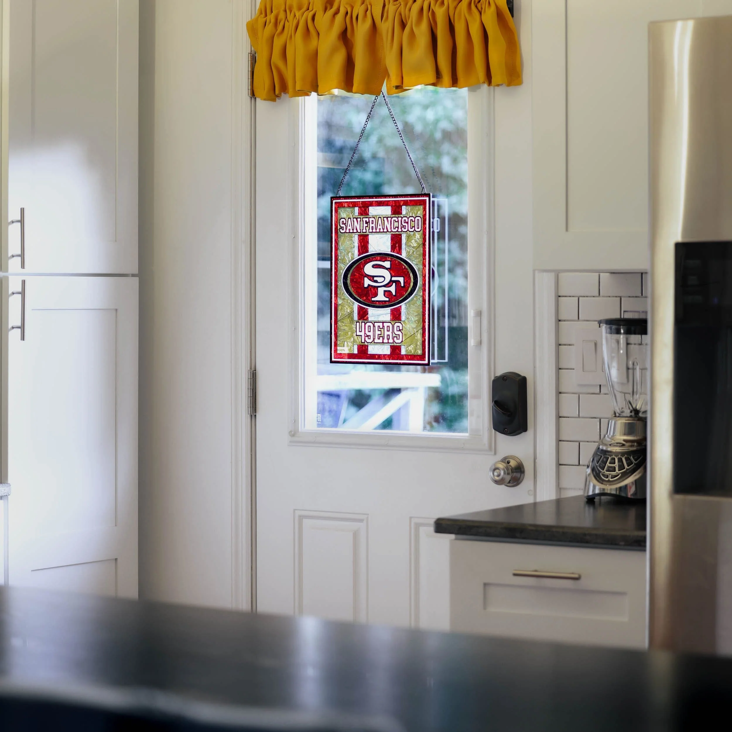 San Francisco 49ers Team Stripe Stain Glass Sign - Image 4