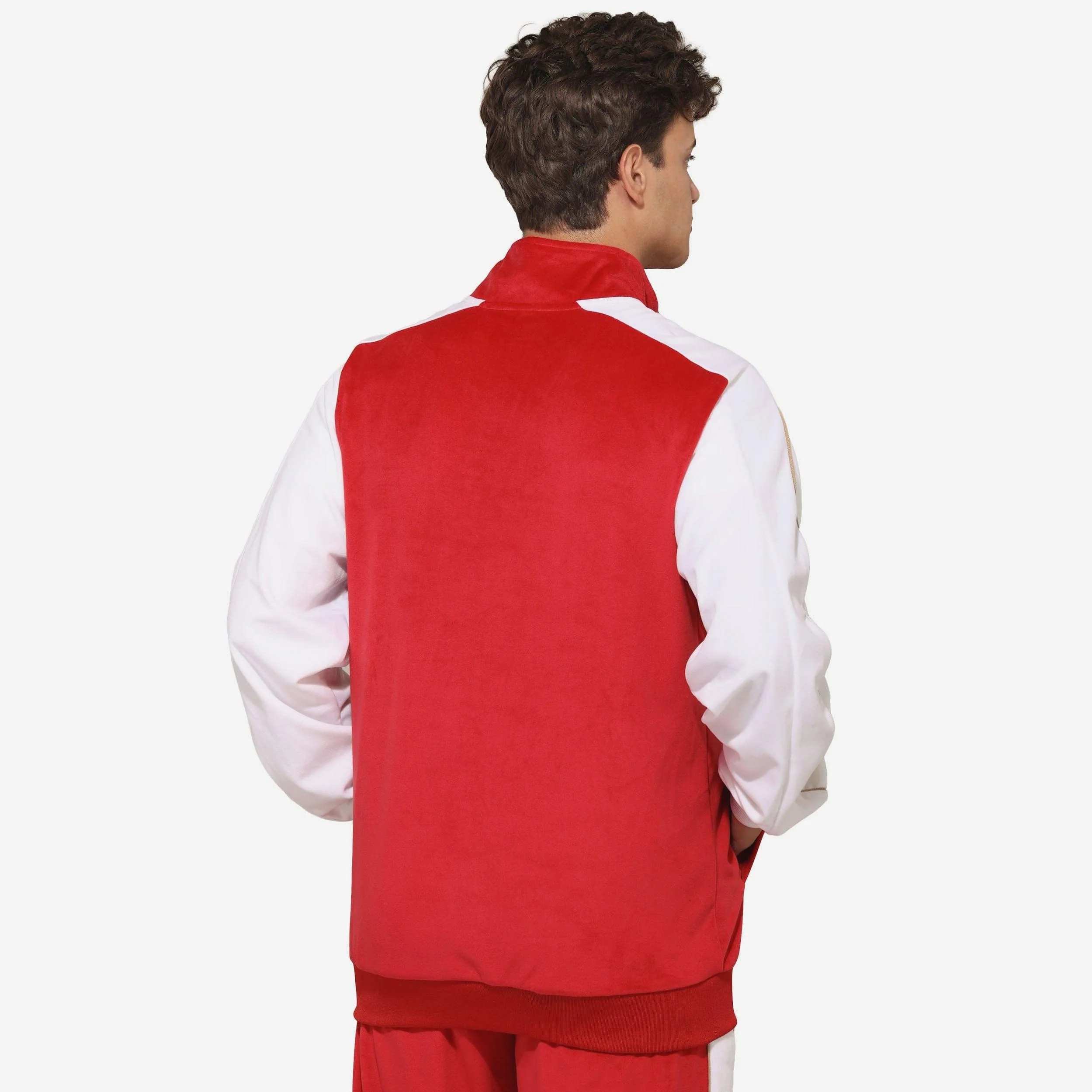 San Francisco 49ers Two Tone Velour Zip Up Top - Image 2