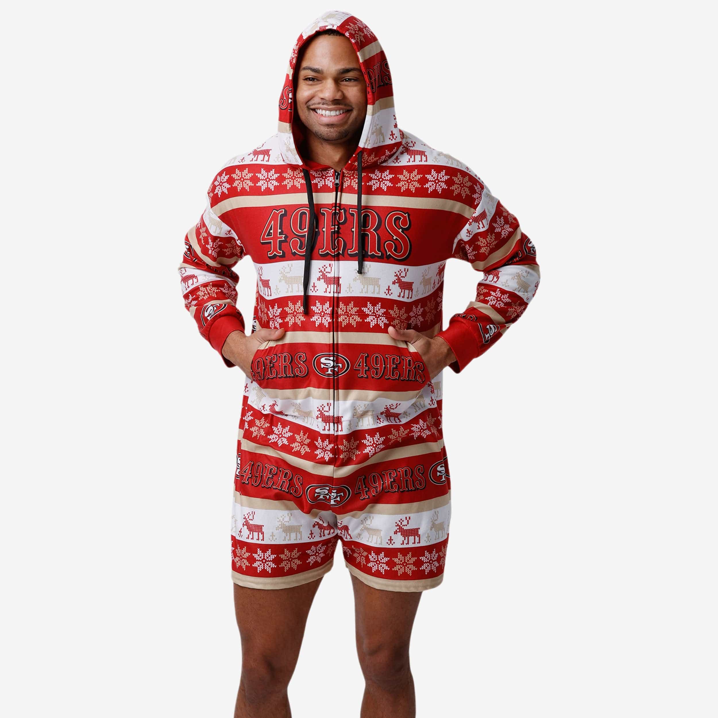 San Francisco 49ers Ugly Short One Piece Pajamas