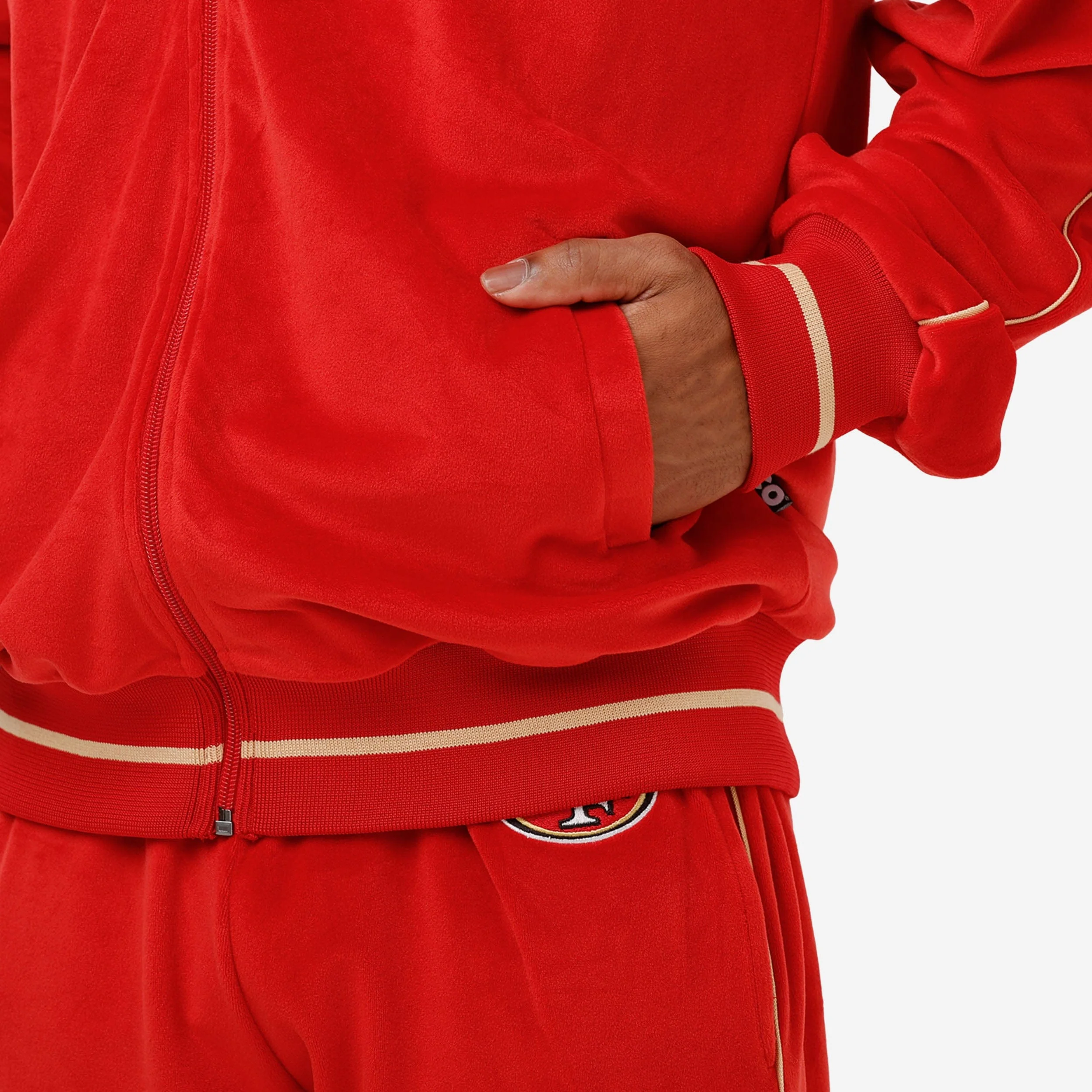 San Francisco 49ers Velour Zip Up Top - Image 4