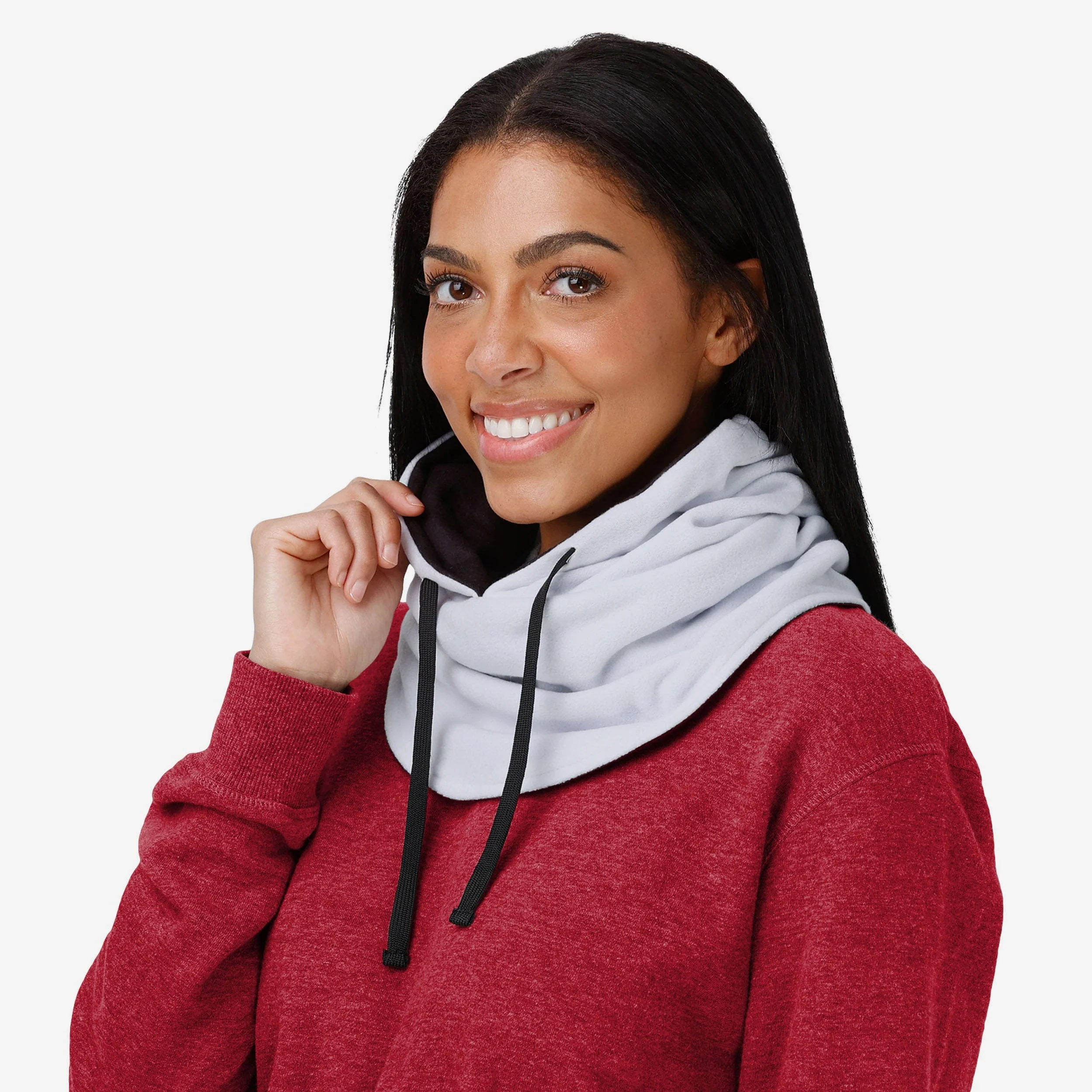 San Francisco 49ers White Drawstring Hooded Gaiter - Image 4