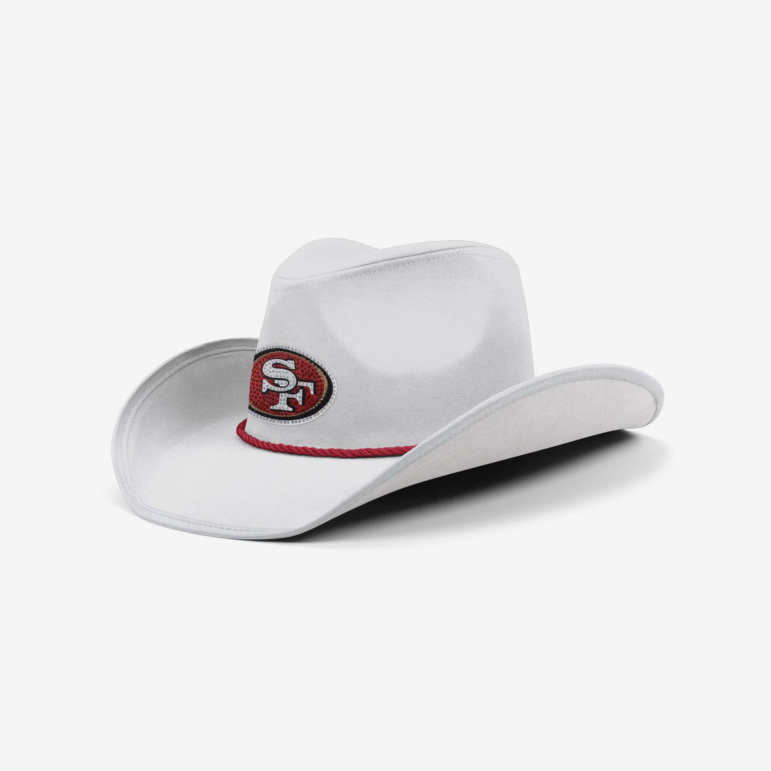 San Francisco 49ers White Rhinestone Logo Cowboy Hat