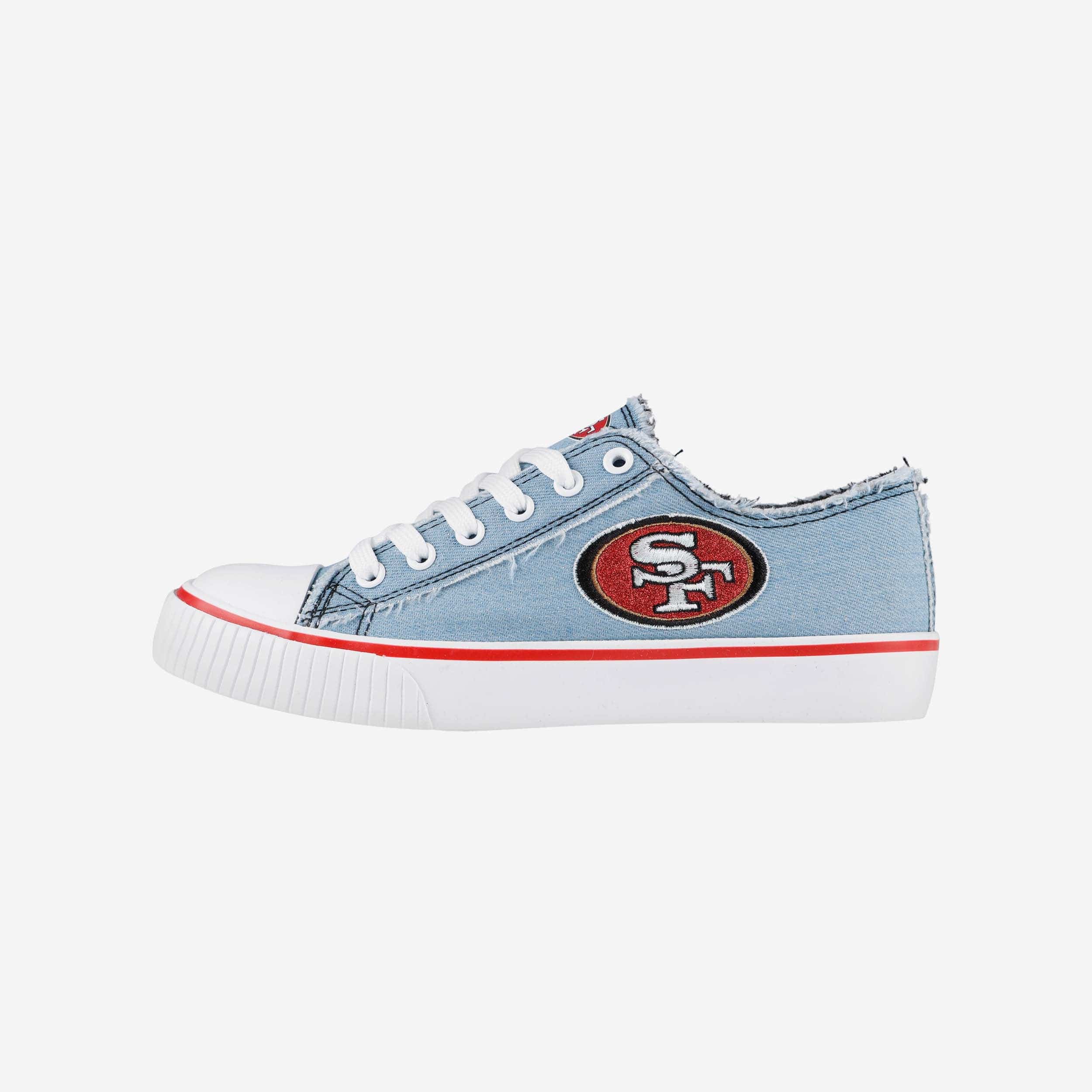 San Francisco 49ers Womens Denim Low Top Canvas Shoe