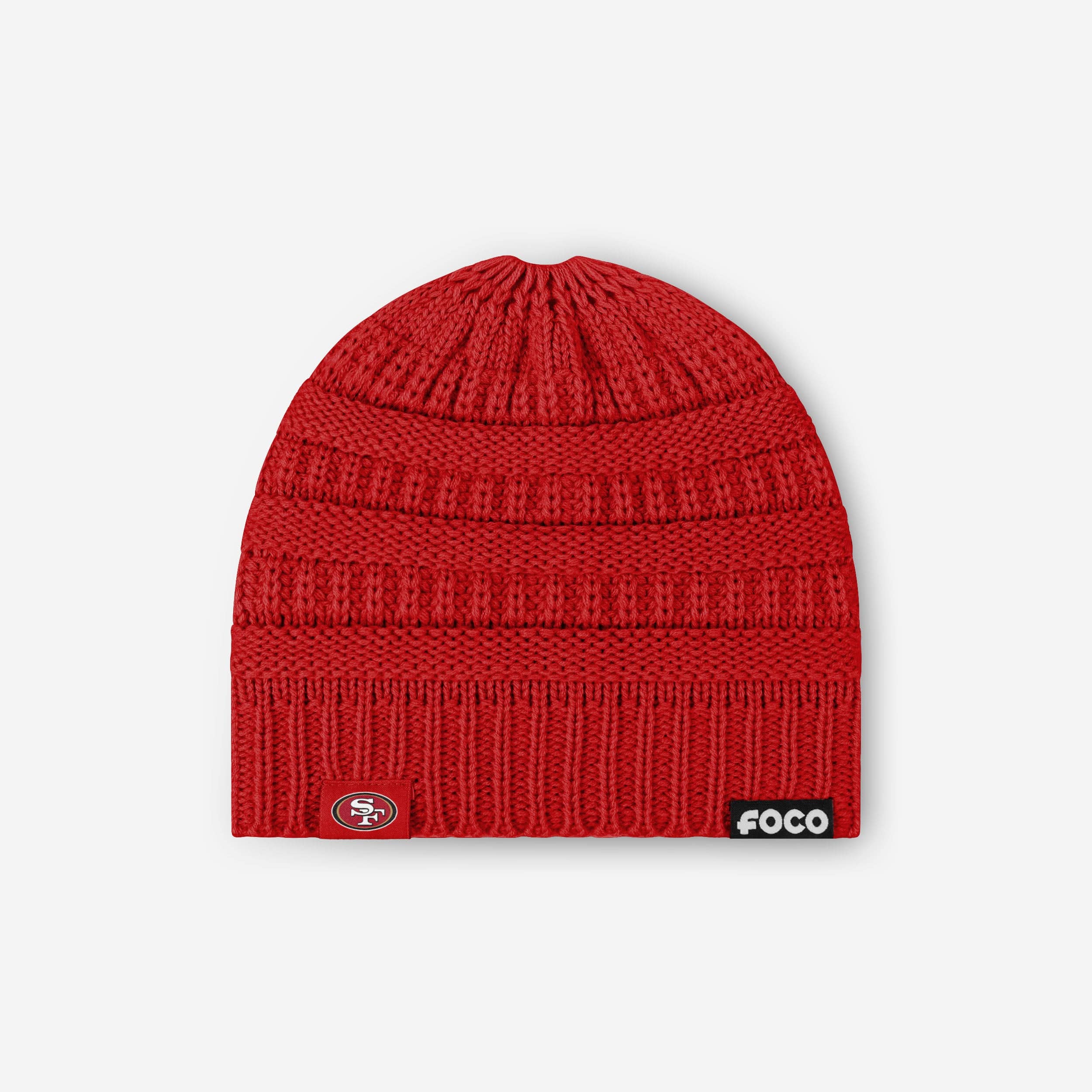 San Francisco 49ers Womens Solid Ponytail Beanie