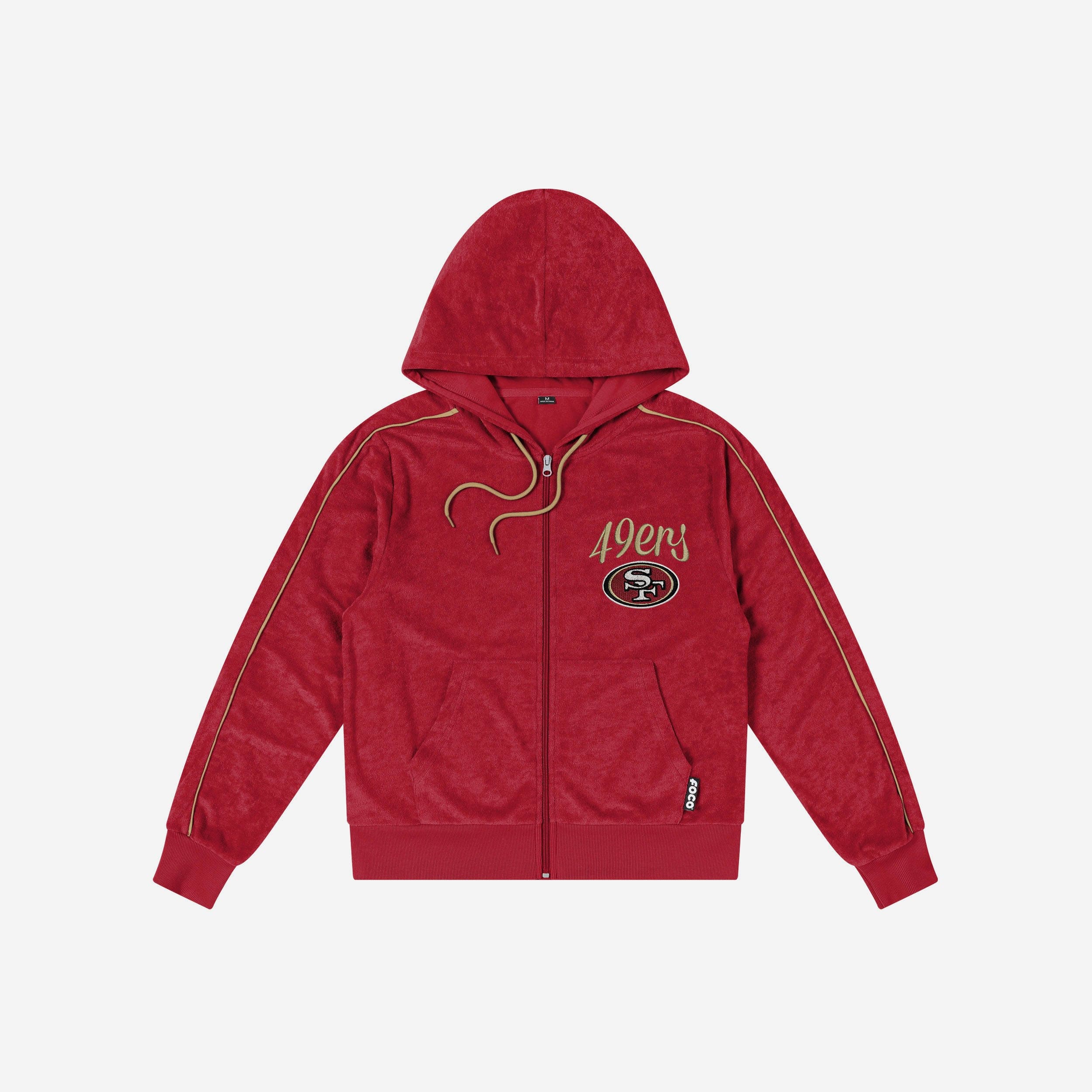 San Francisco 49ers Womens Terry Knit Zip Up Top - Image 5