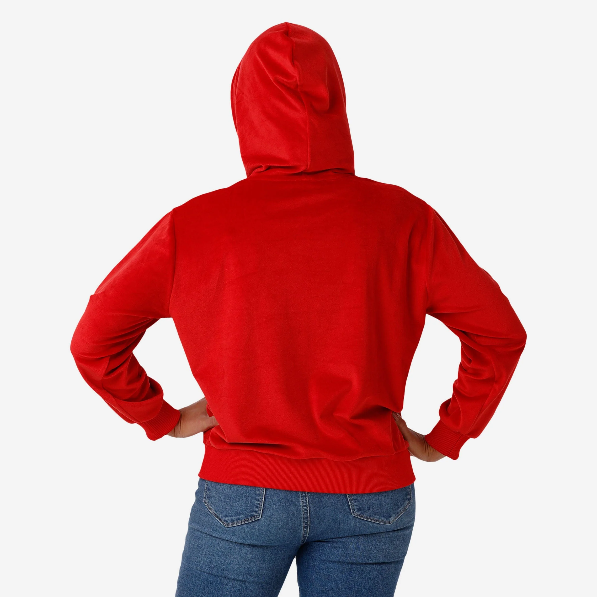 San Francisco 49ers Womens Velour Hooded Sweatshirt - Image 2