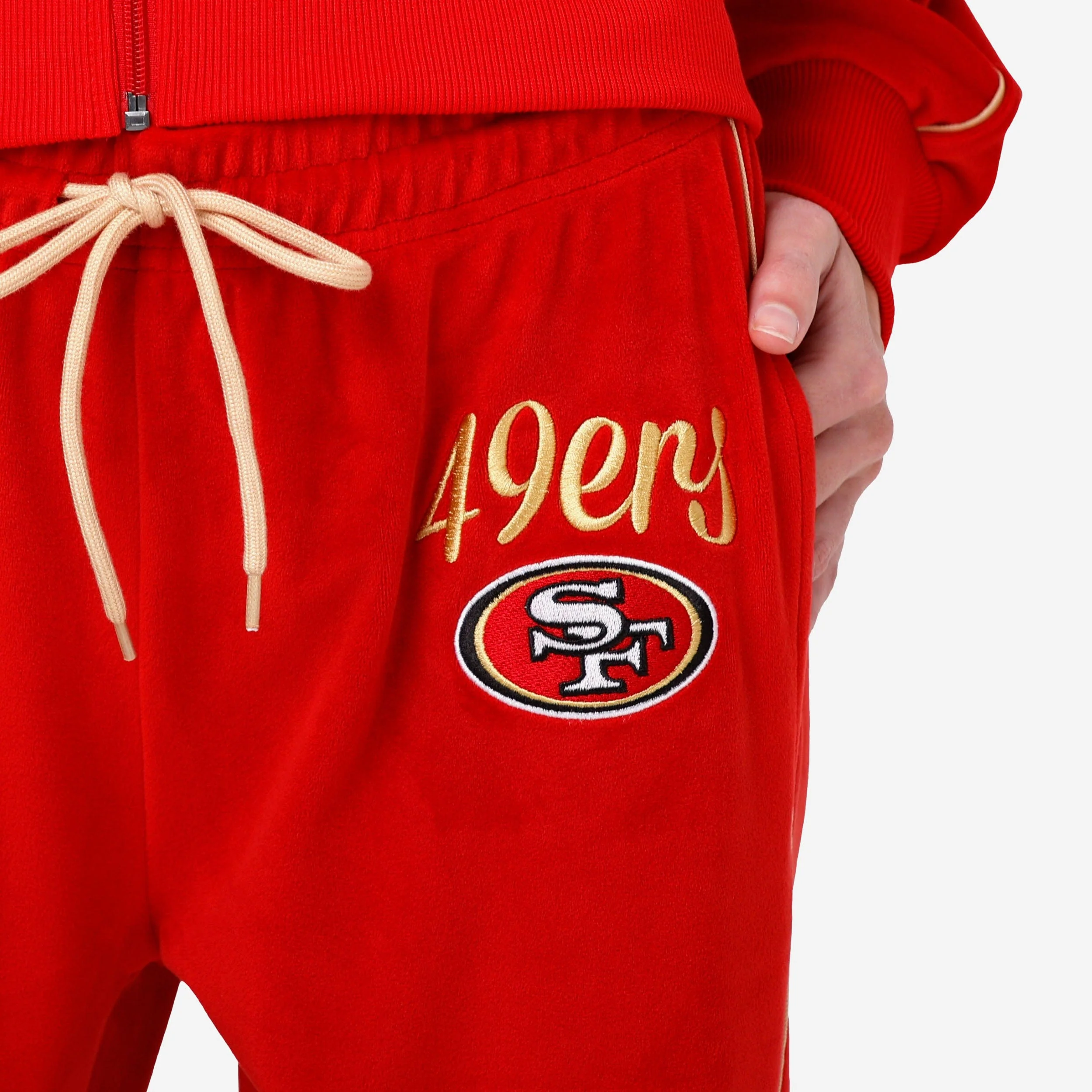 San Francisco 49ers Womens Velour Pants - Image 3