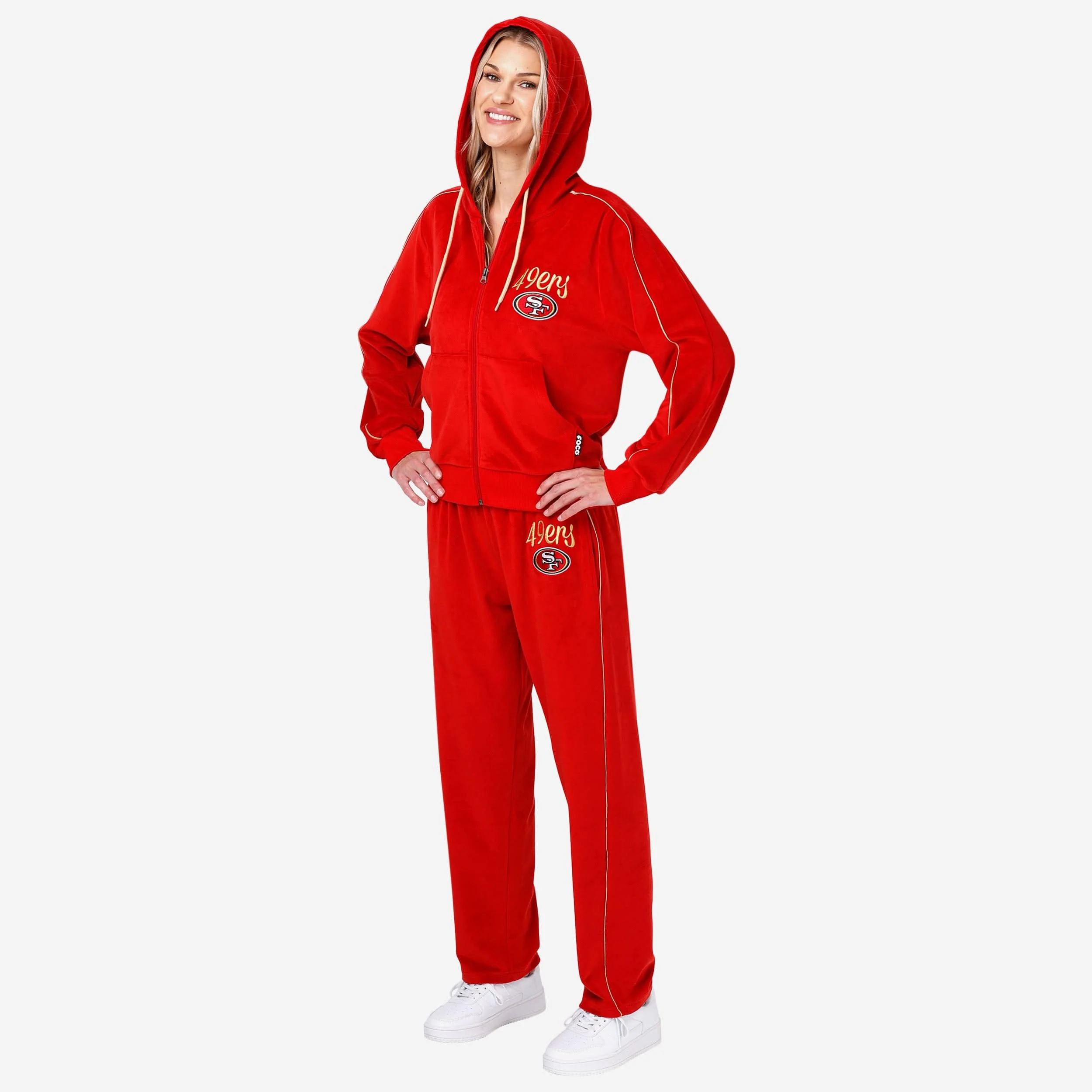San Francisco 49ers Womens Velour Pants - Image 5
